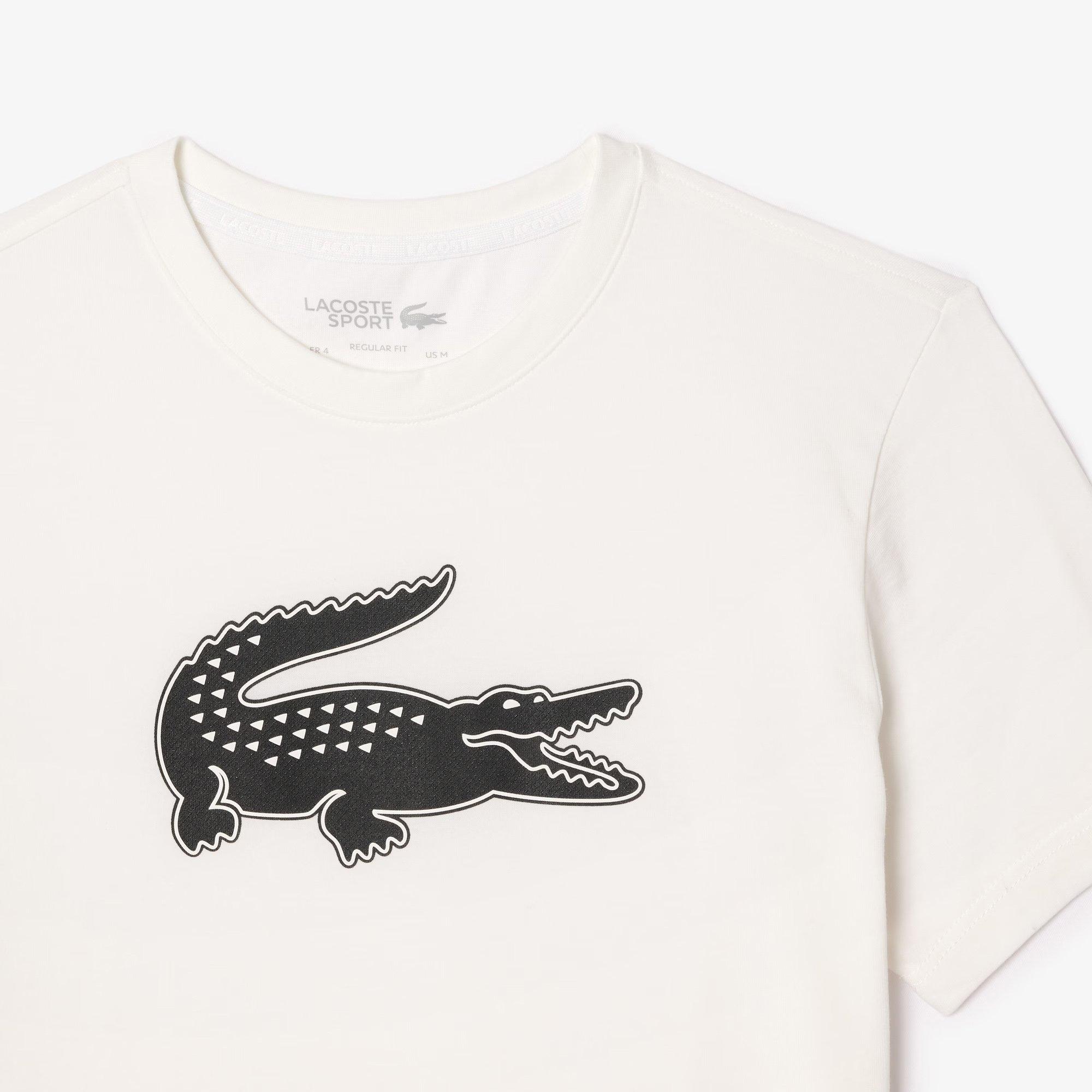 WHITE/BLACK - Lacoste - Ultra Dry XXL Logo Sport Mens T Shirt - 2