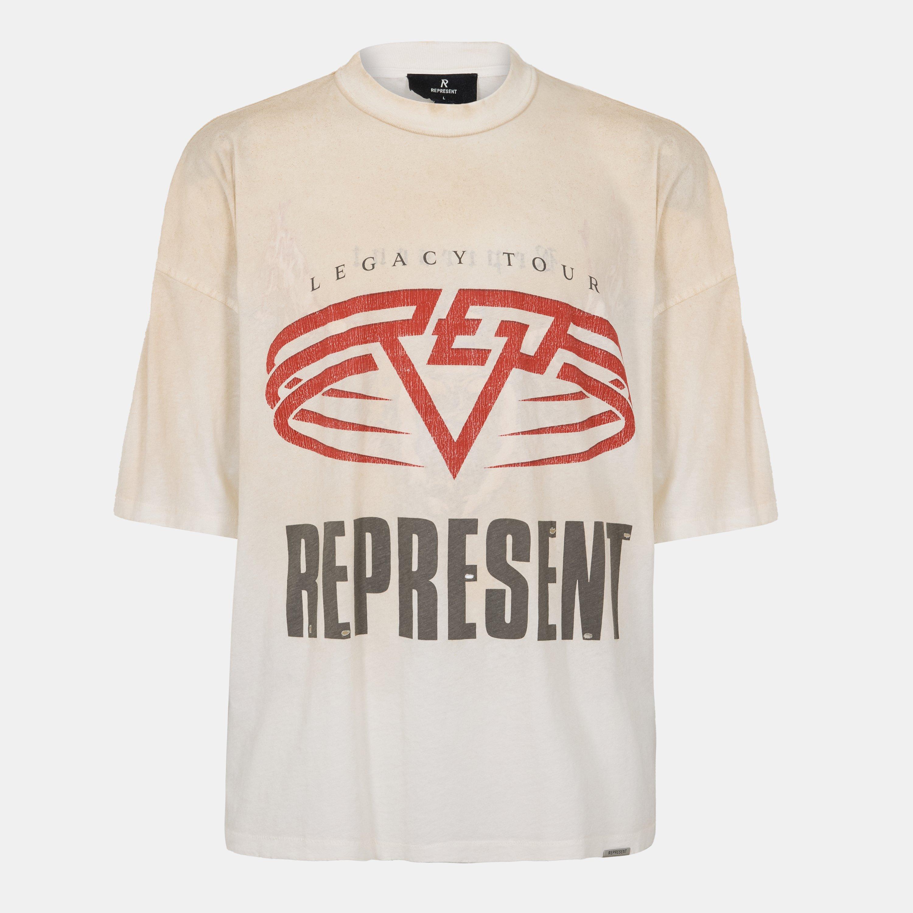 Washed Ecru - Represent - Men's Rep Living Legacy Oversized T-Shirt - 1
