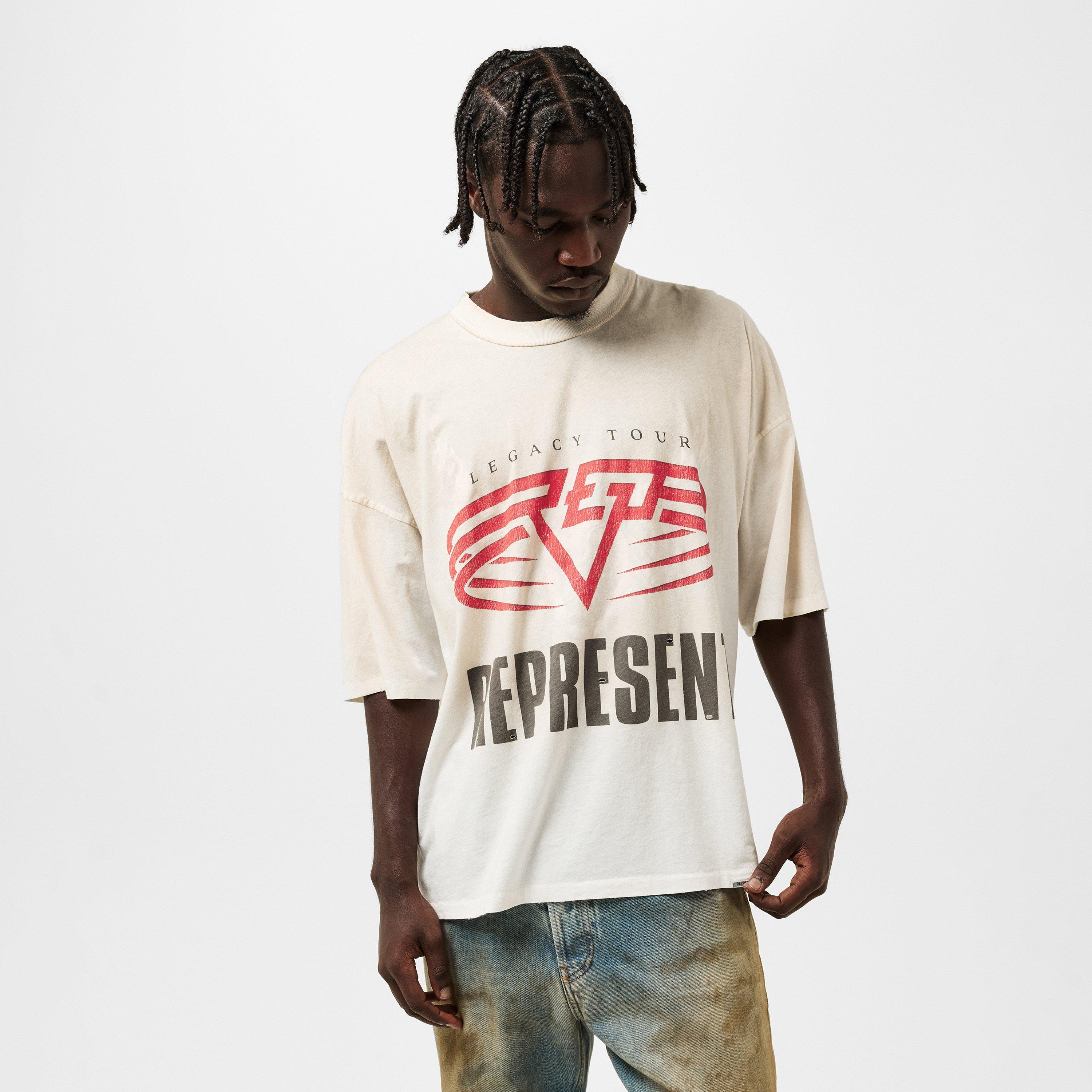 Washed Ecru - Represent - Men's Rep Living Legacy Oversized T-Shirt - 3
