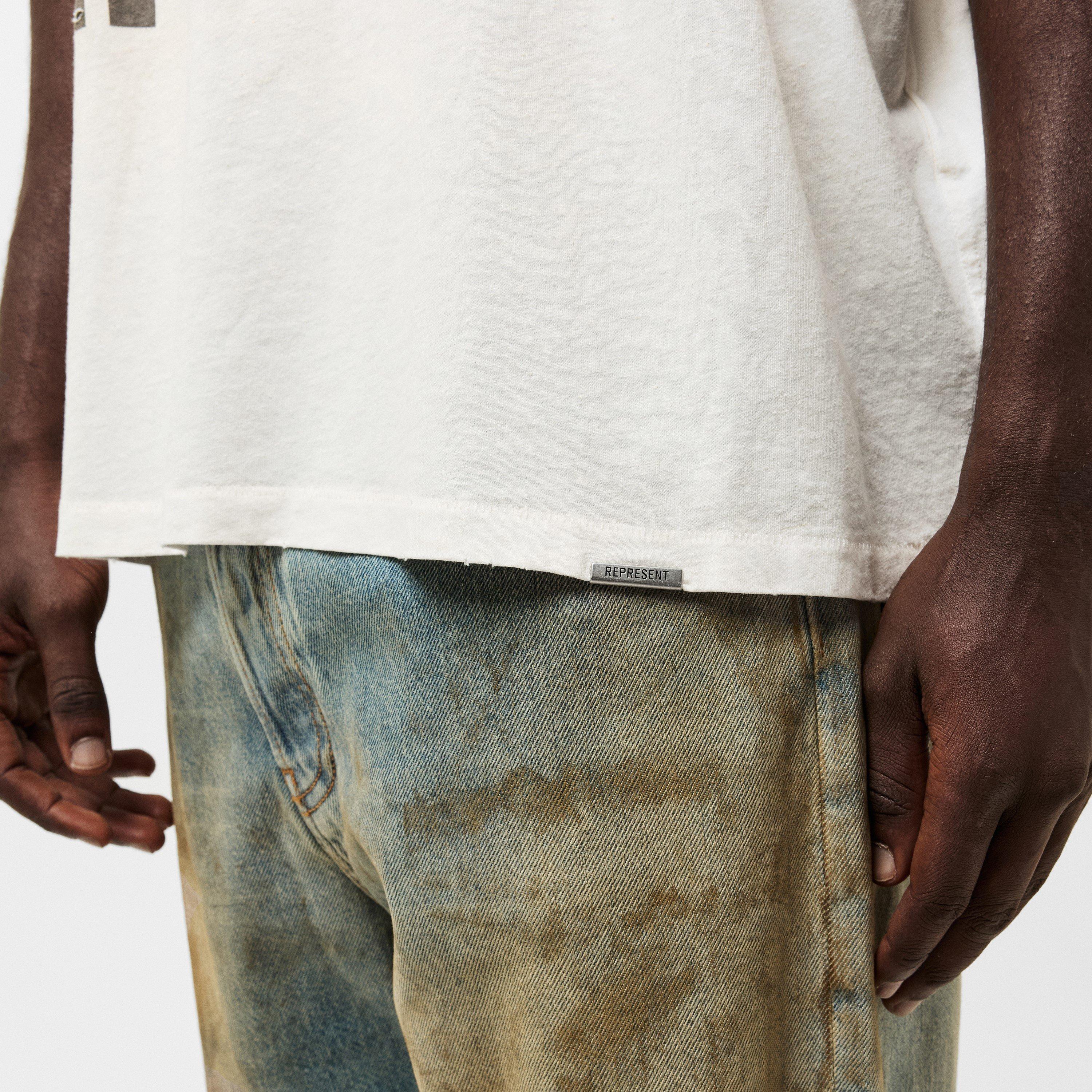 Washed Ecru - Represent - Men's Rep Living Legacy Oversized T-Shirt - 5