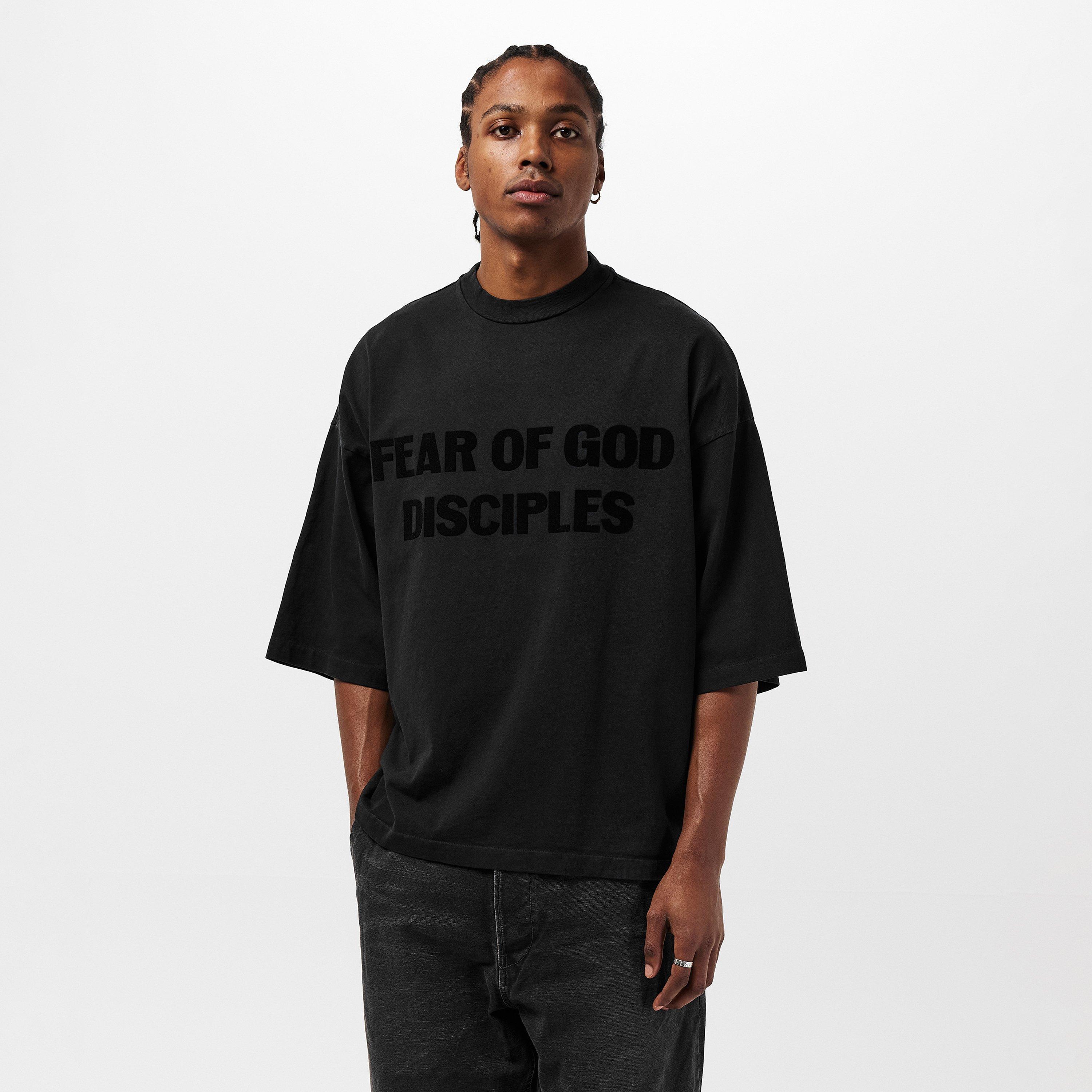 Black/Grey - Fear Of God - Men's FOG Disciples Oversized T-Shirt - 3