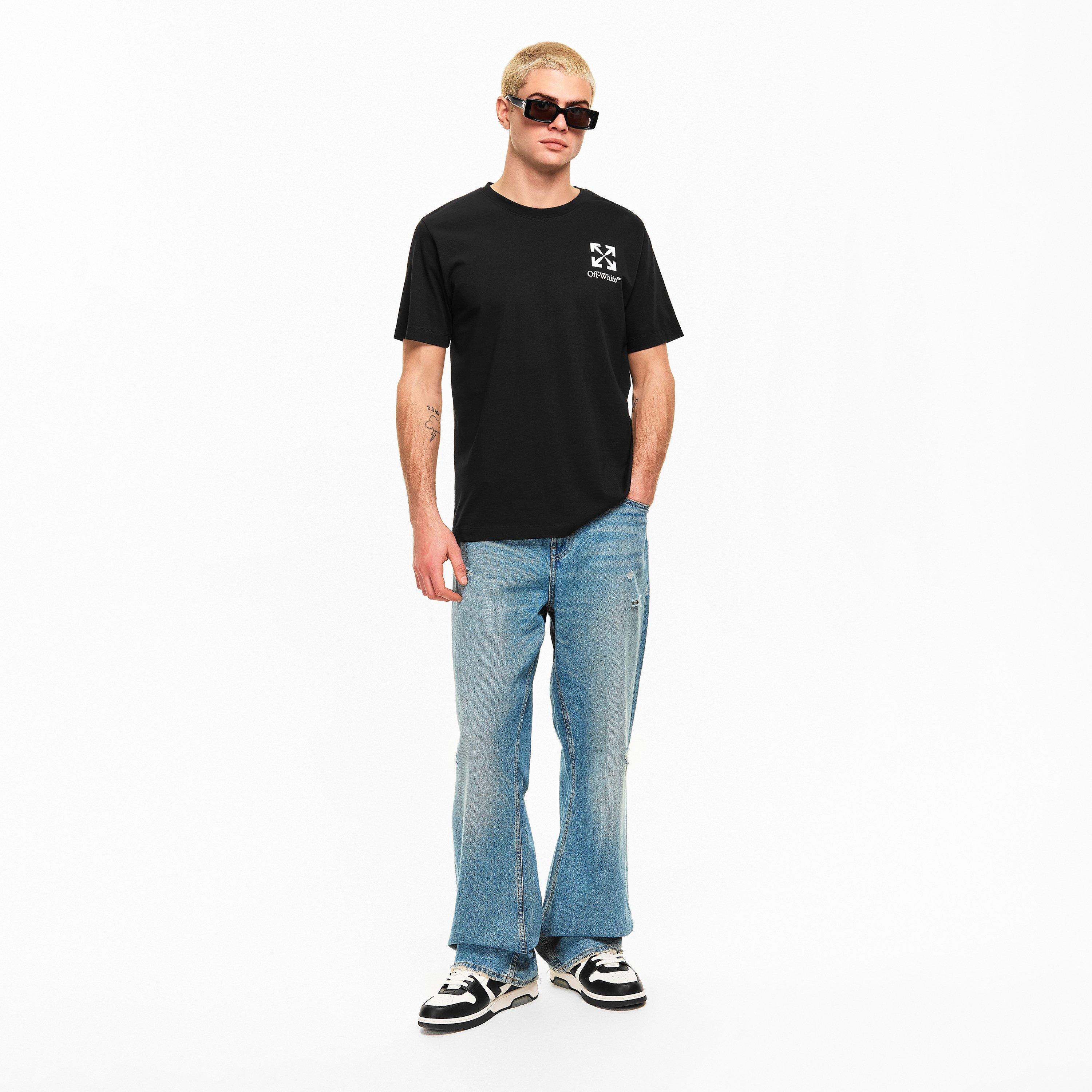 Black 0001 - Off White - Men's Small Arrow T-Shirt - 5