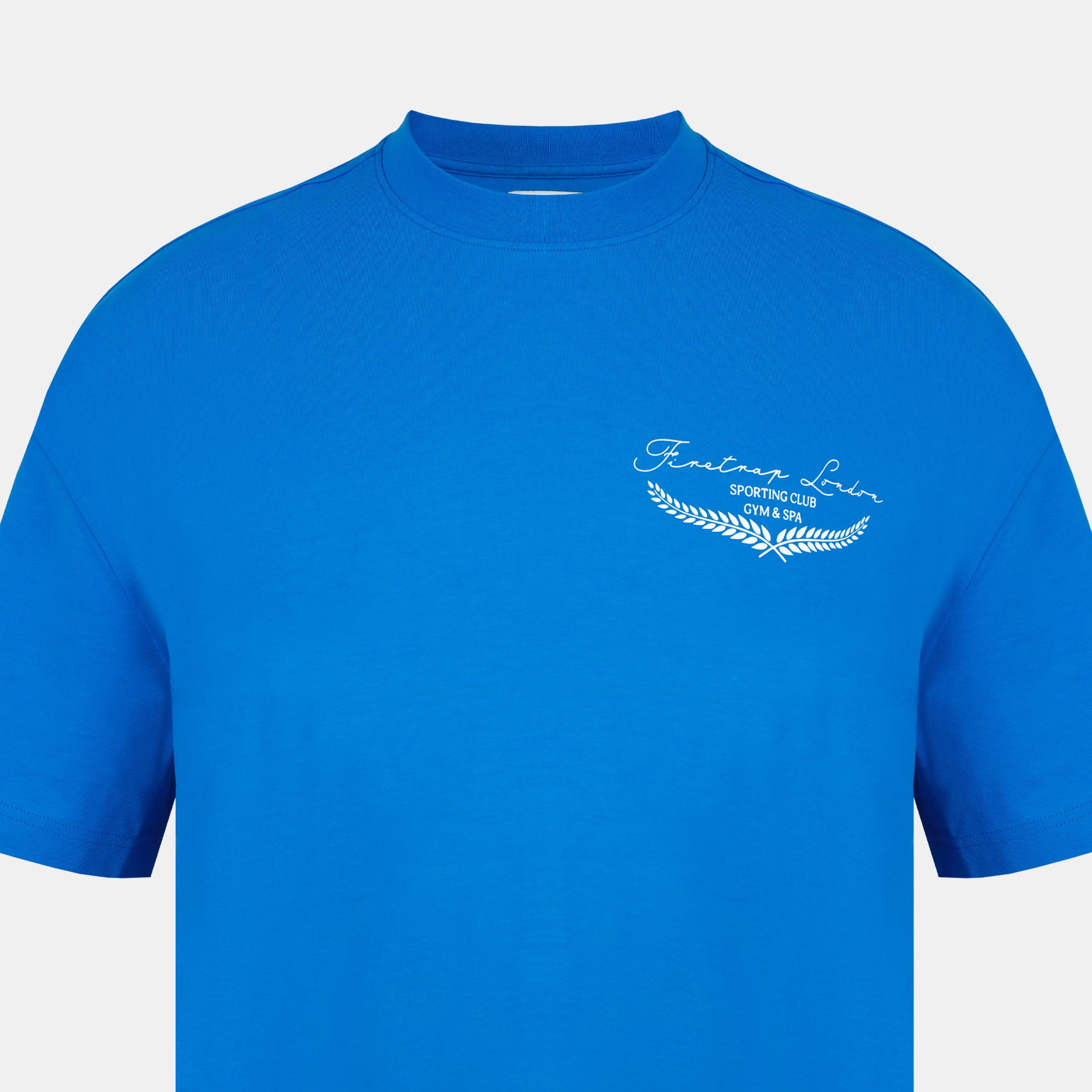 Blue - Firetrap - Sport Club Oversized T-Shirt - 3