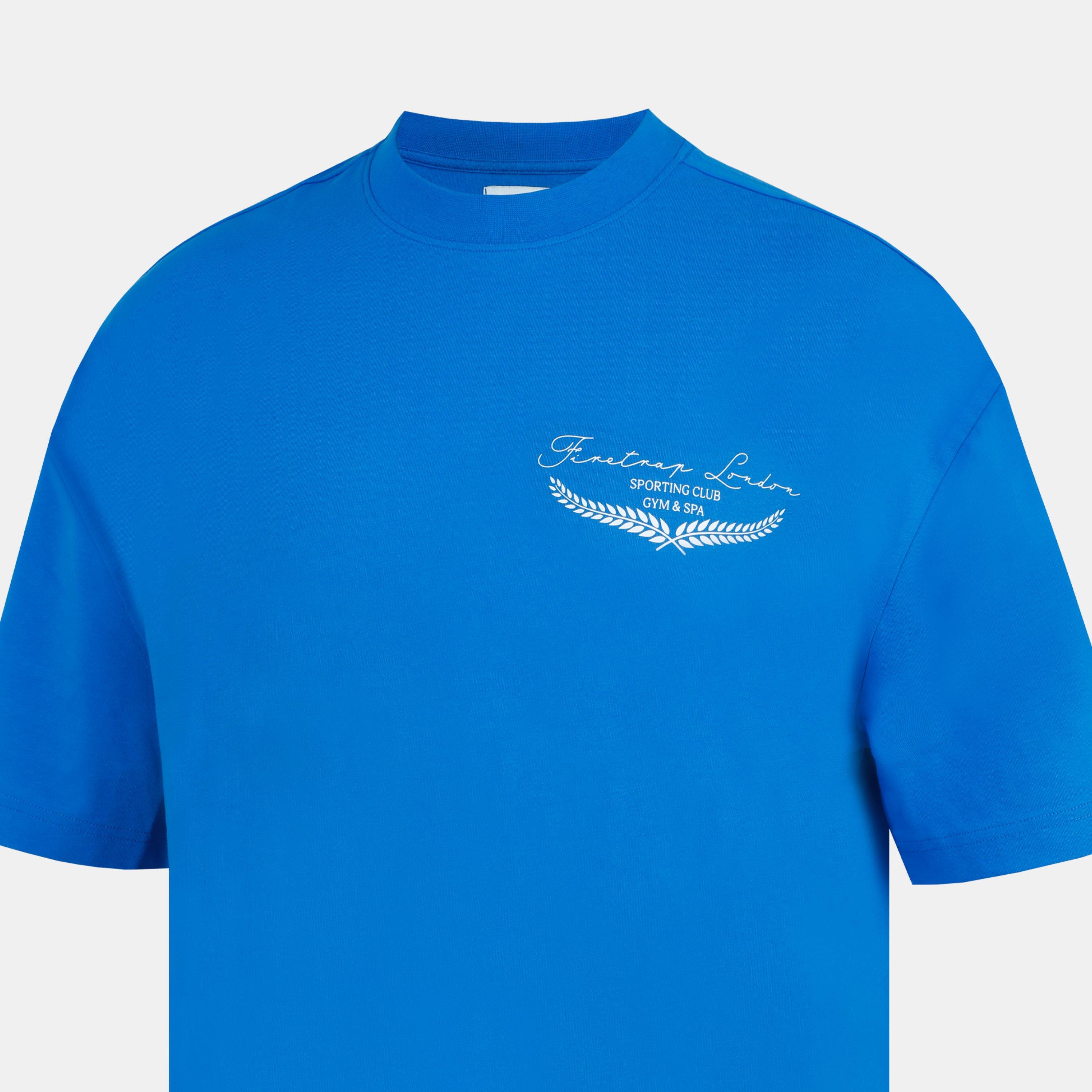 Blue - Firetrap - Sport Club Oversized T-Shirt - 5