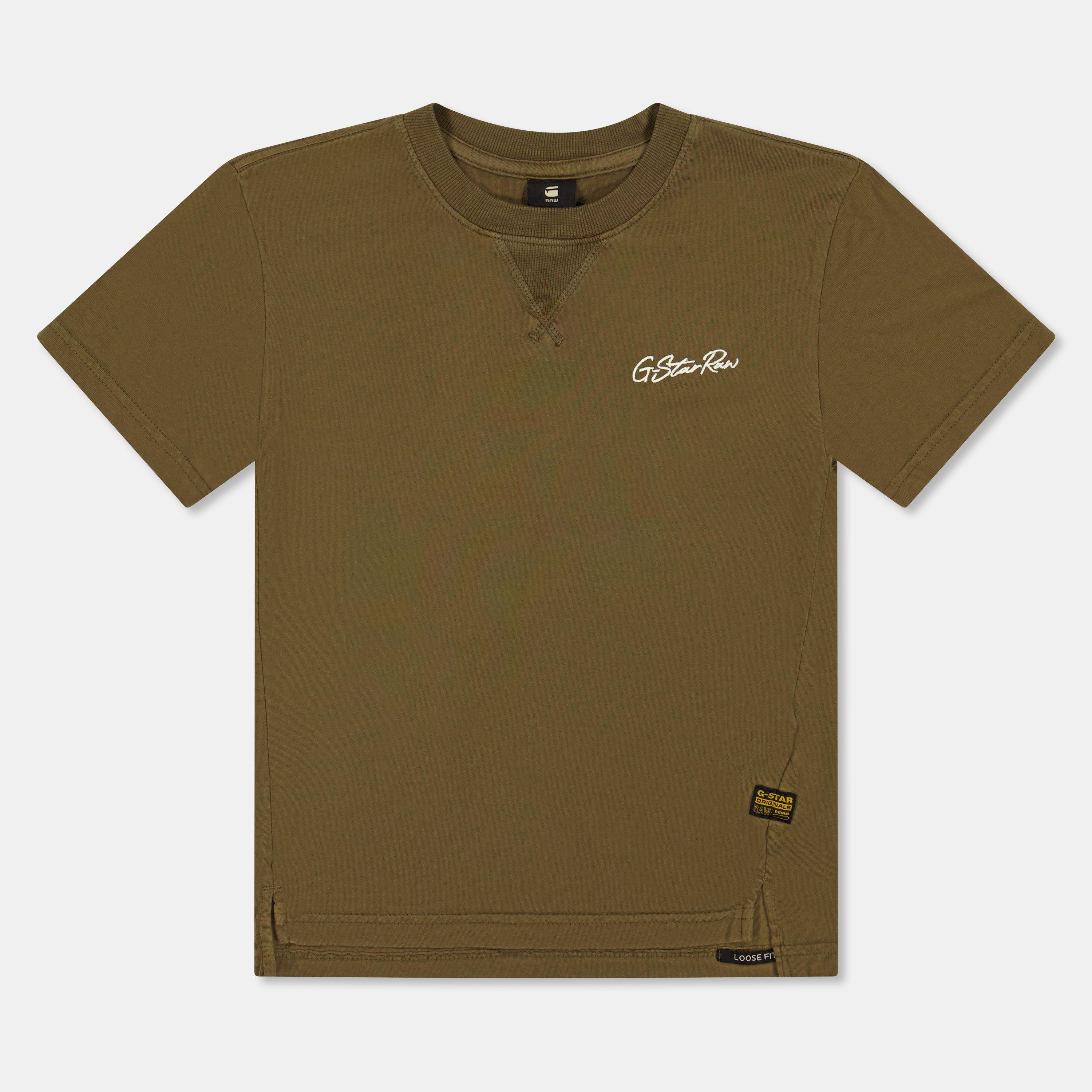 G Star Boys Kids' Logo T-Shirt - Dark Olive - 16Y