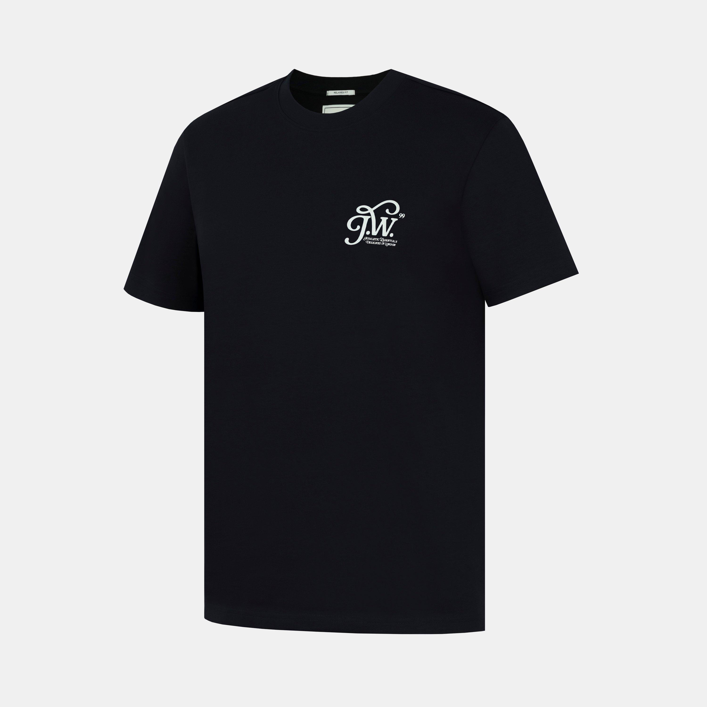Schwarz - Jack Wills - Men's Script Cotton Short Sleeve Crew Neck Oversized T-Shirt - 2