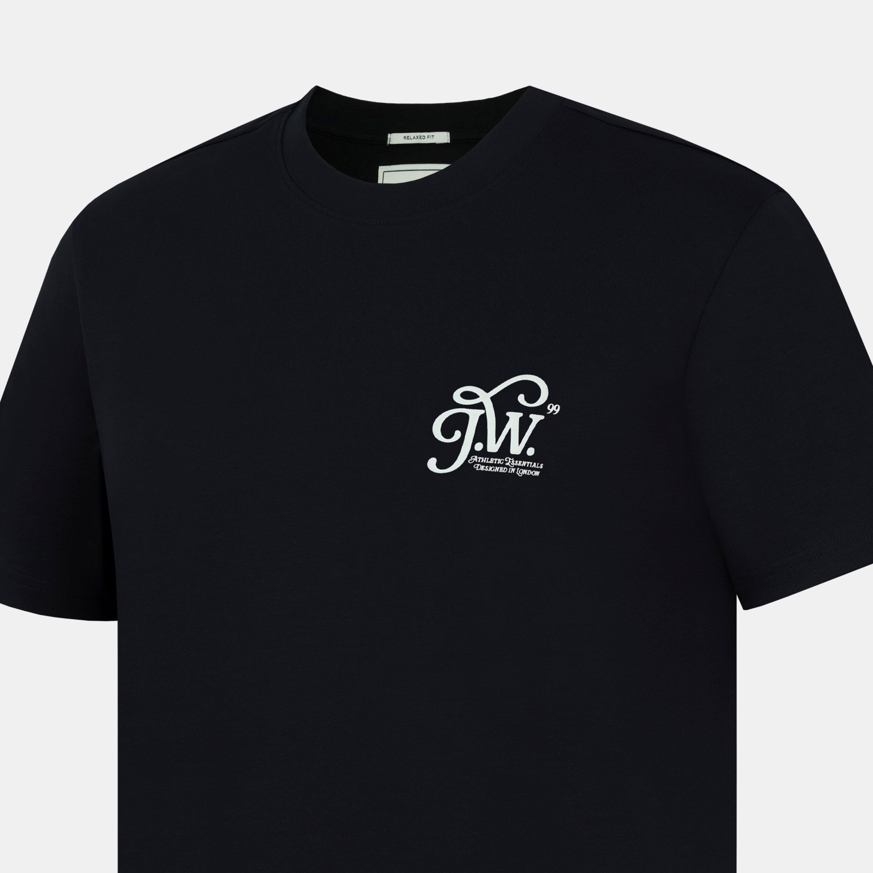 Schwarz - Jack Wills - Men's Script Cotton Short Sleeve Crew Neck Oversized T-Shirt - 5
