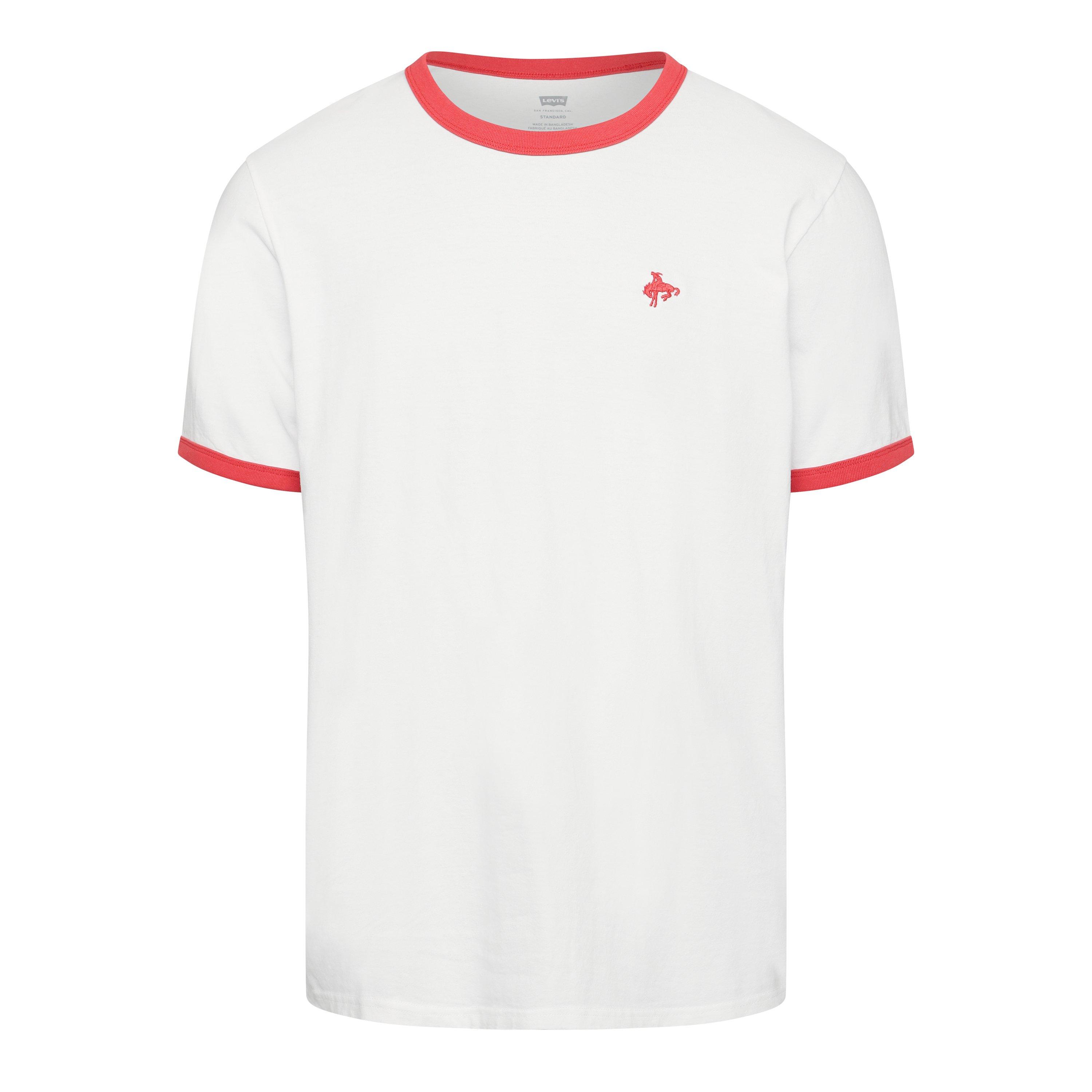 Bianco brillante - Levis - Levis Retro Emb Ringer Tee Bright Wh - 1