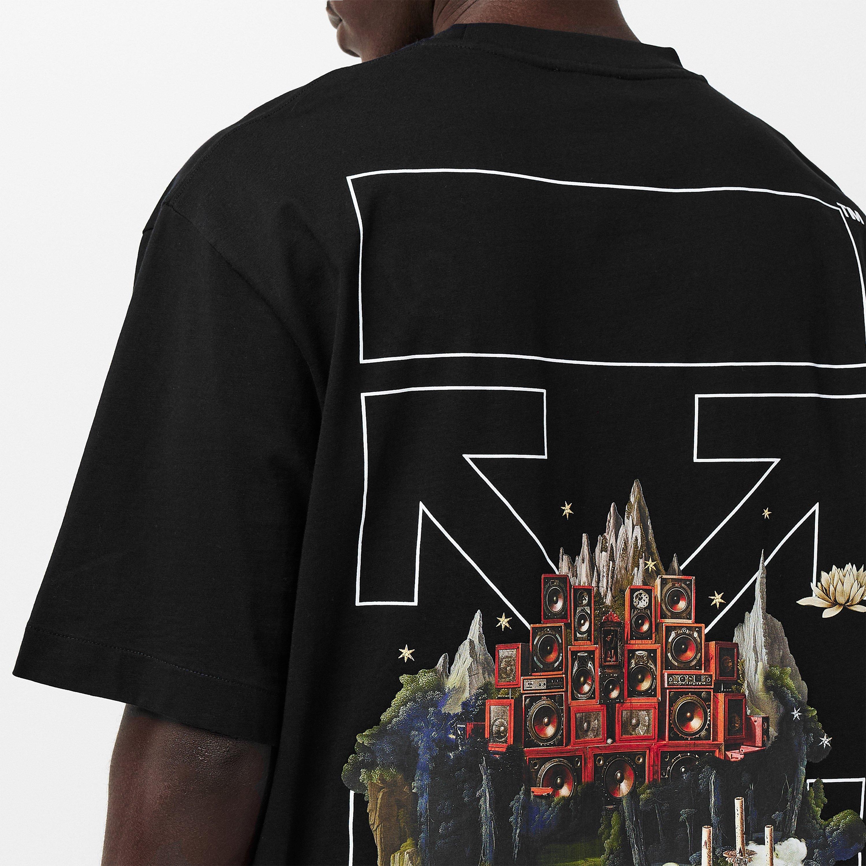 Black - Off White - Men's Regular Fit T-Shirt - 5