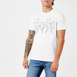 Neil Barrett Jumbled Bolts Print T Shirt