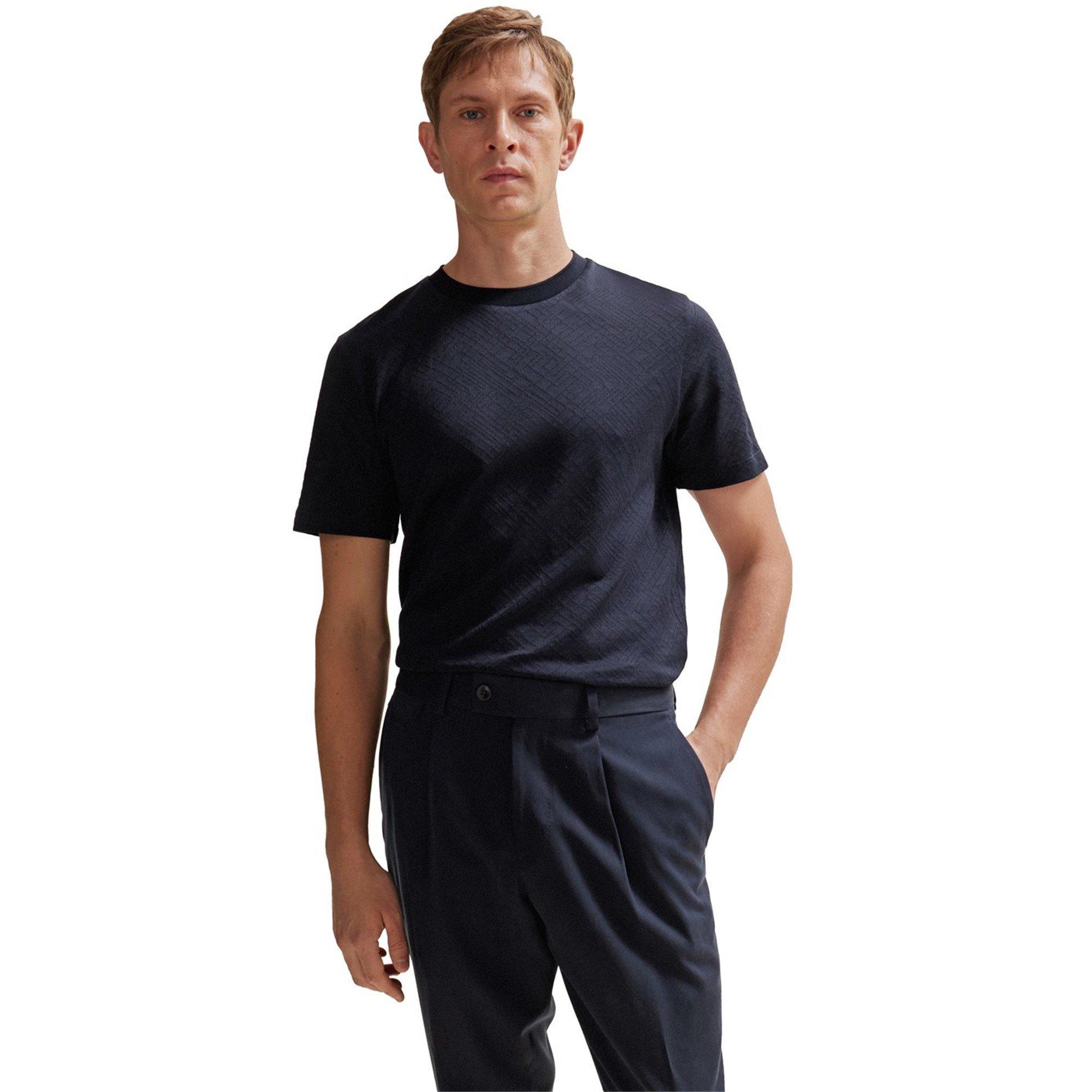Dark Blue 404 - Boss - Men's L-Tesar High-End Fashion T-Shirt - 2