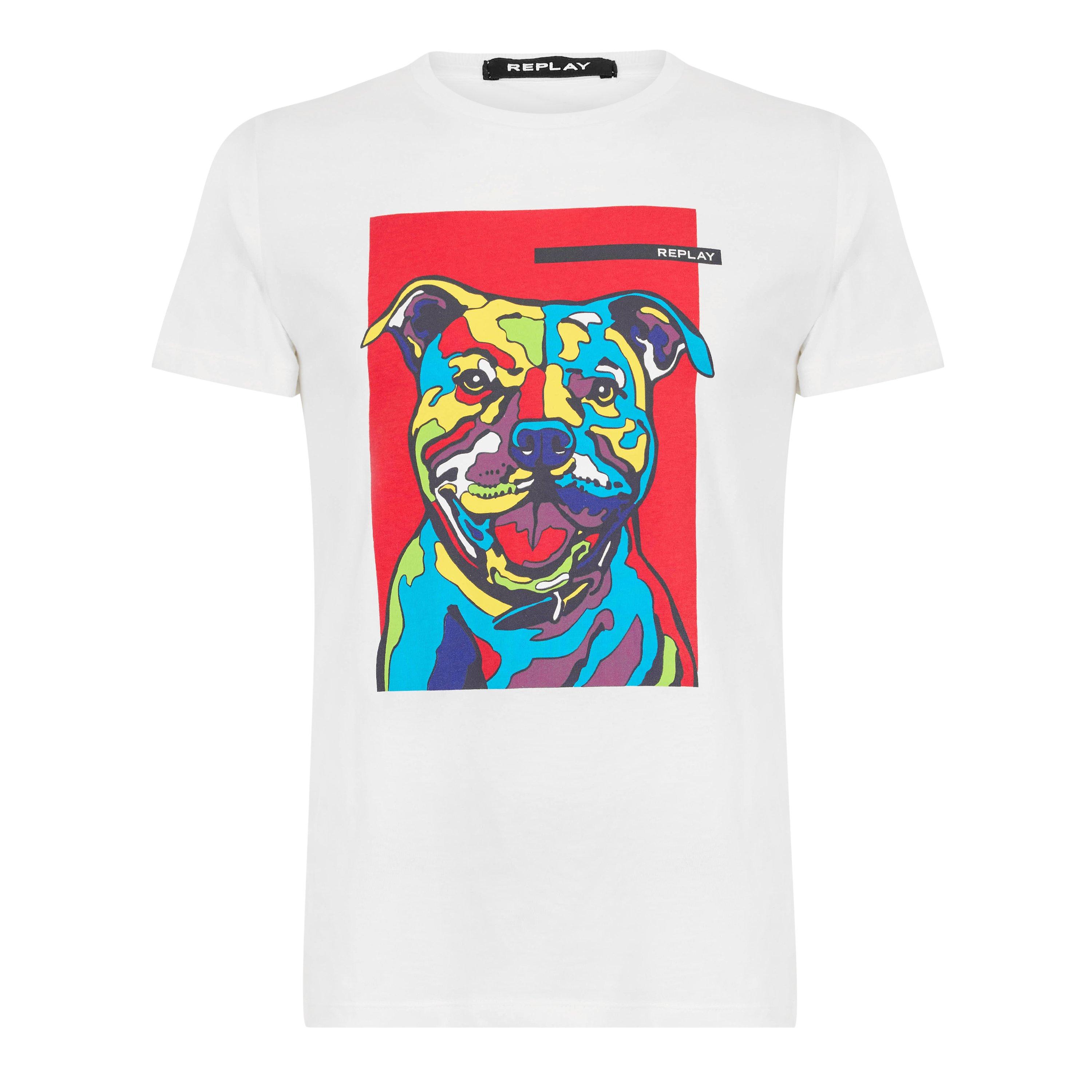 White - Represent - Men's Script R Oversized T-Shirt - 1