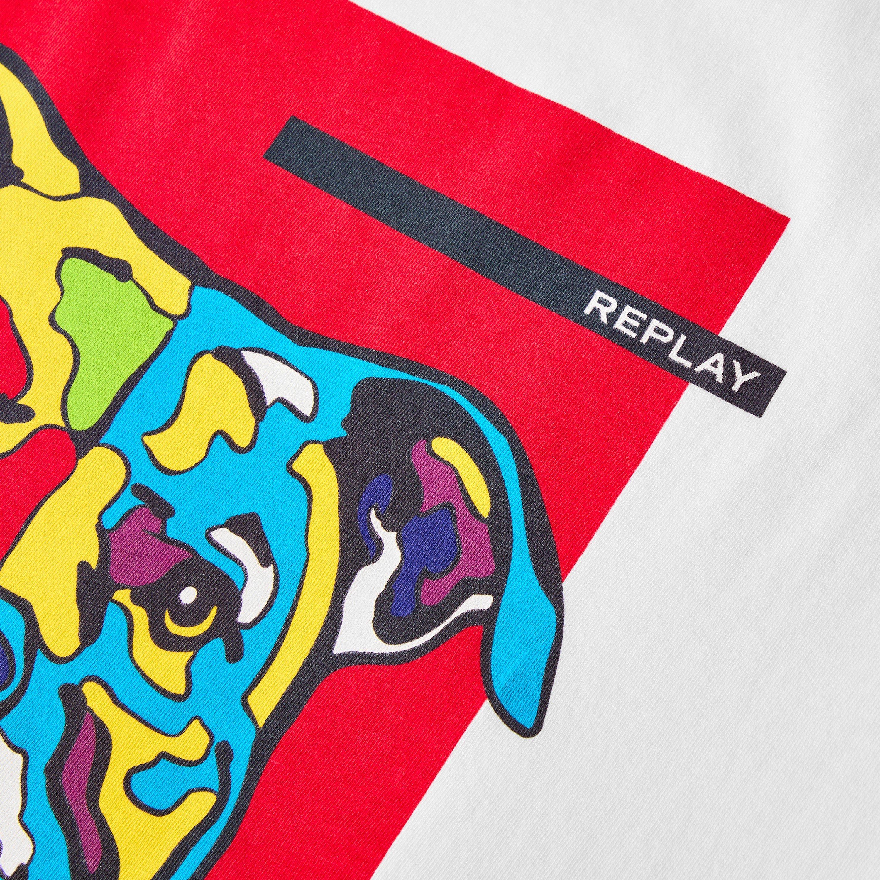 White - Represent - Men's Script R Oversized T-Shirt - 3