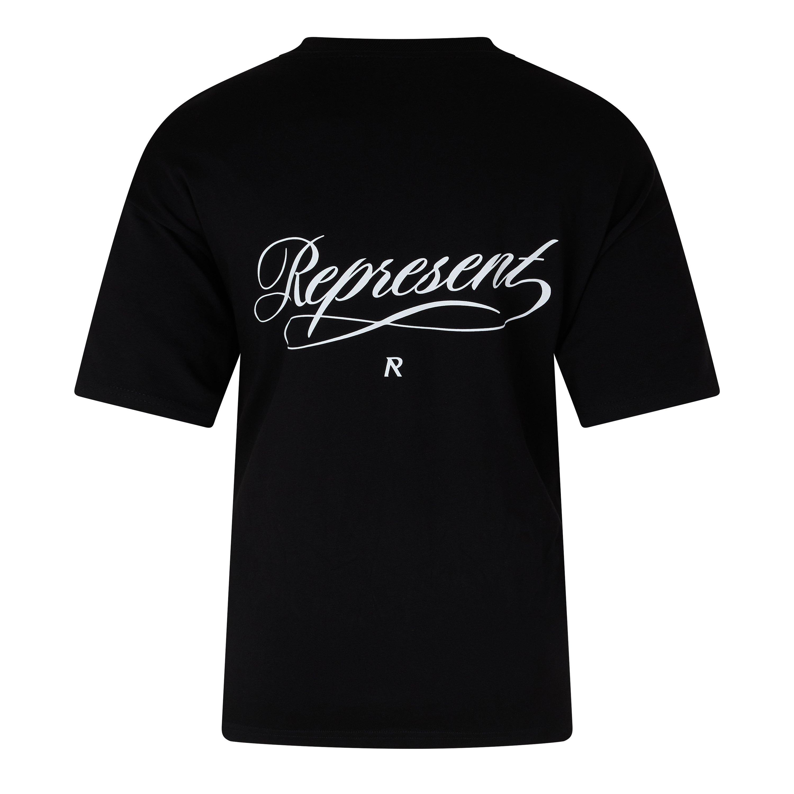 Black - Represent - Men's Script R Oversized T-Shirt - 2