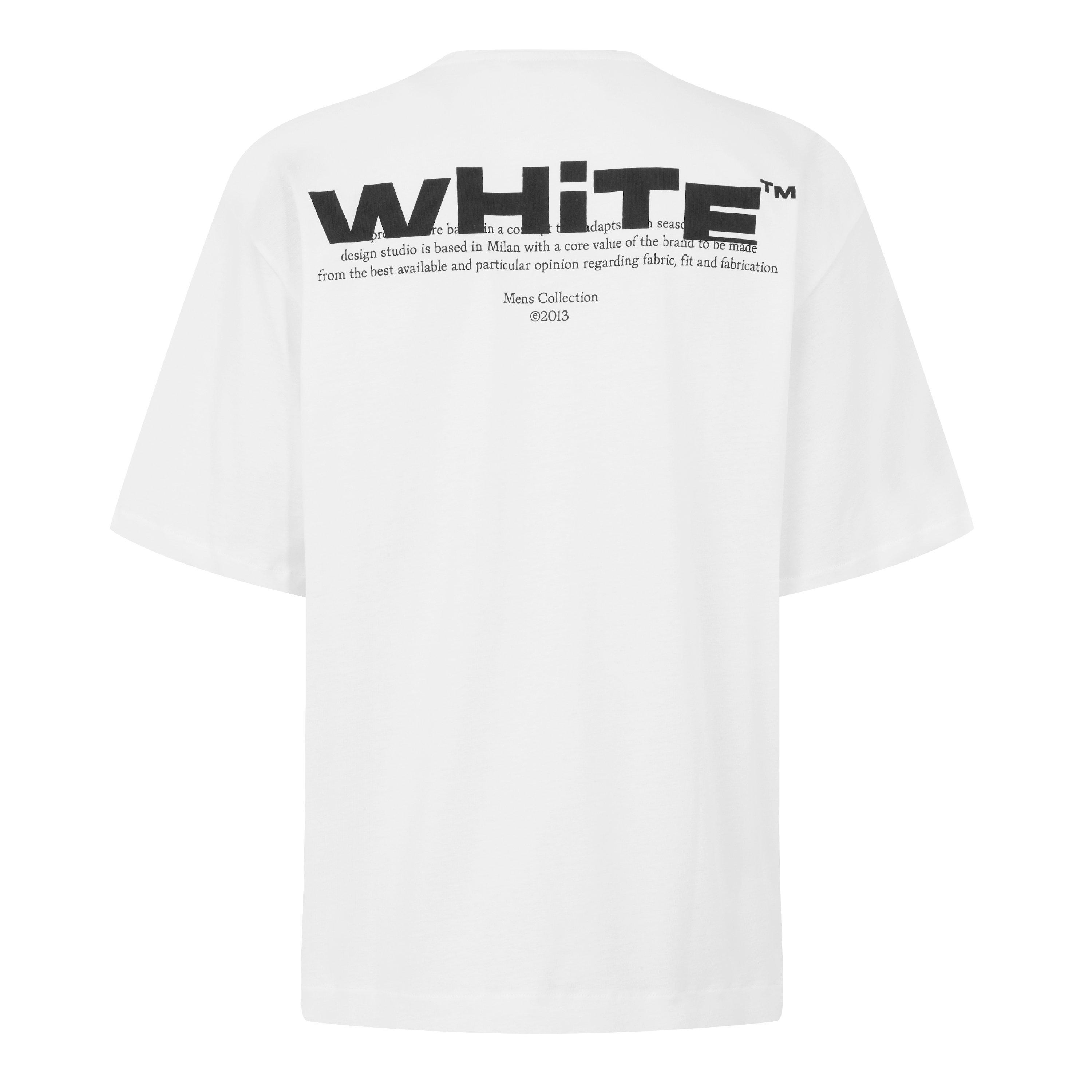 White - Off White - Off-White Shared Logo Split Skate T-Shirt - 2