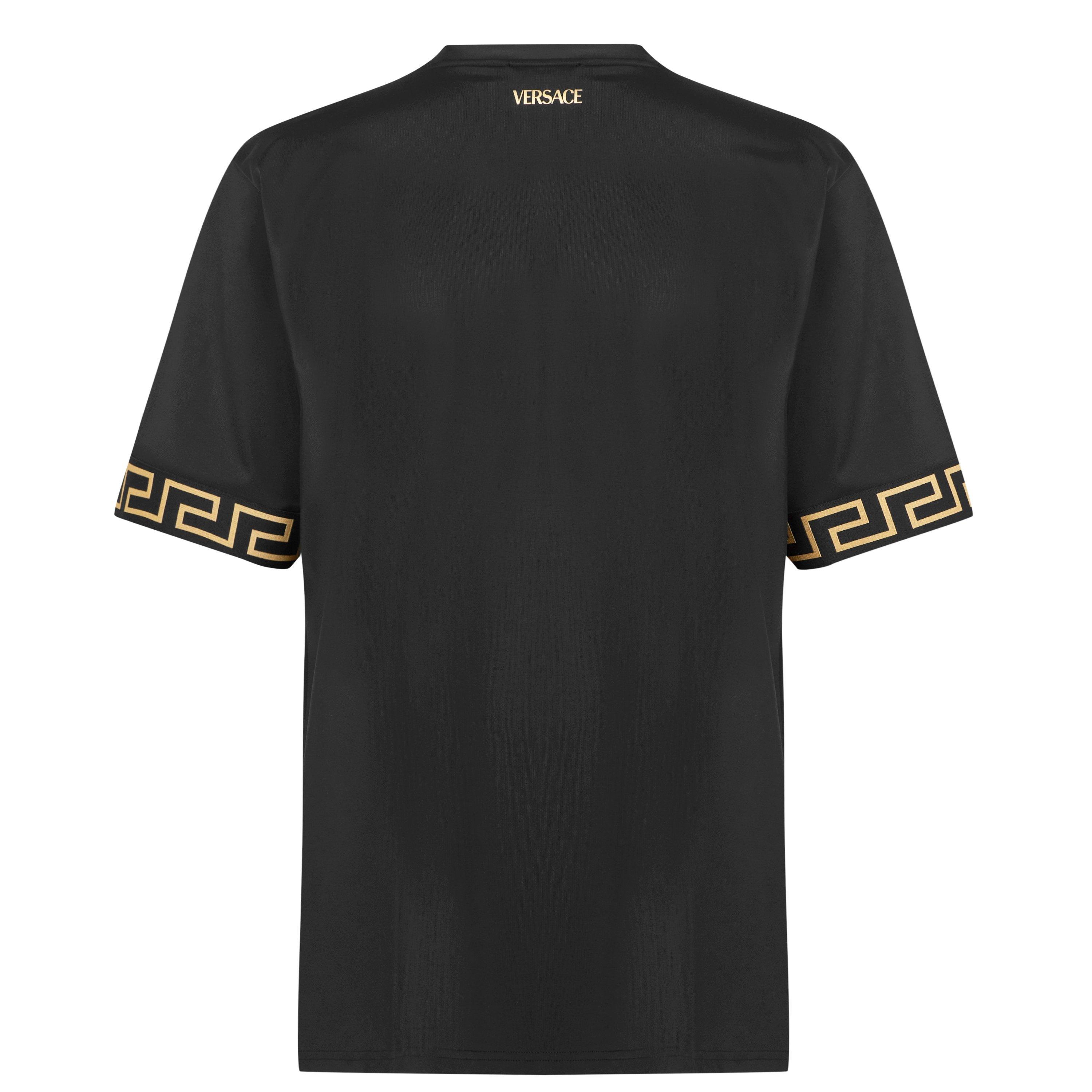 Black A80G - Versace Icon - Grecian Trim T Shirt - 6