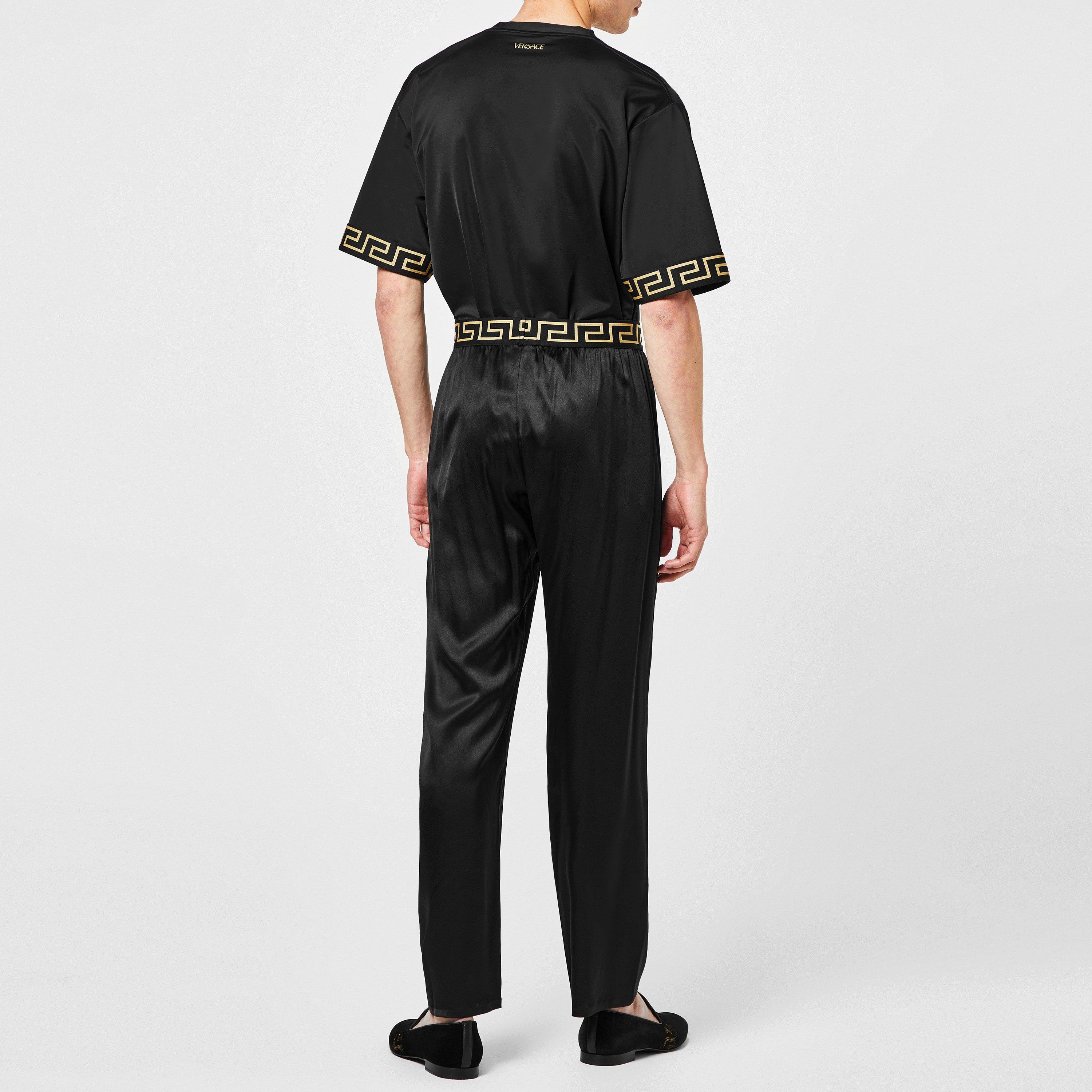 Black A80G - Versace Icon - Grecian Trim T Shirt - 3