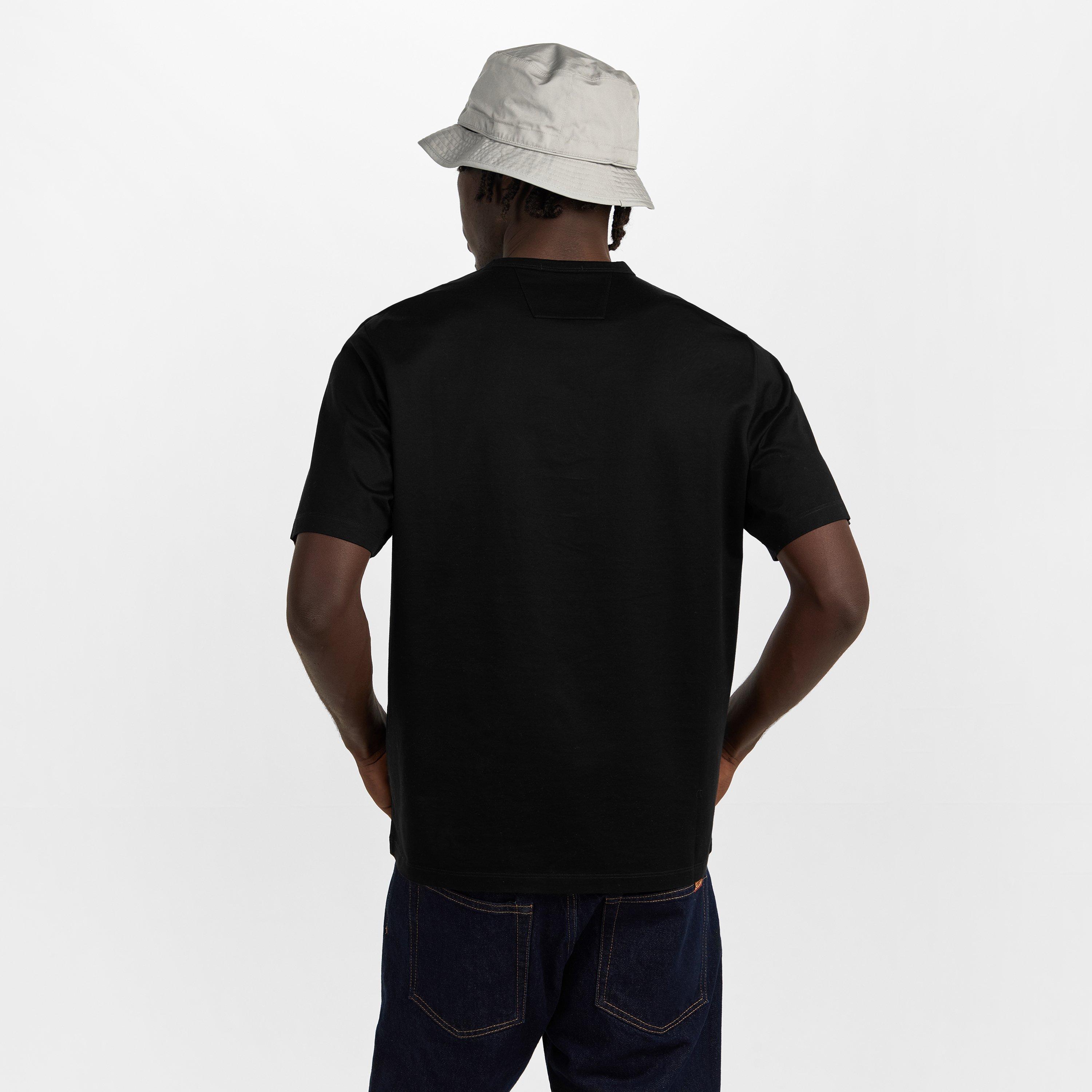 Black 999 - CP Company Metropolis - CPCM Front Logo Tee Sn61 - 4