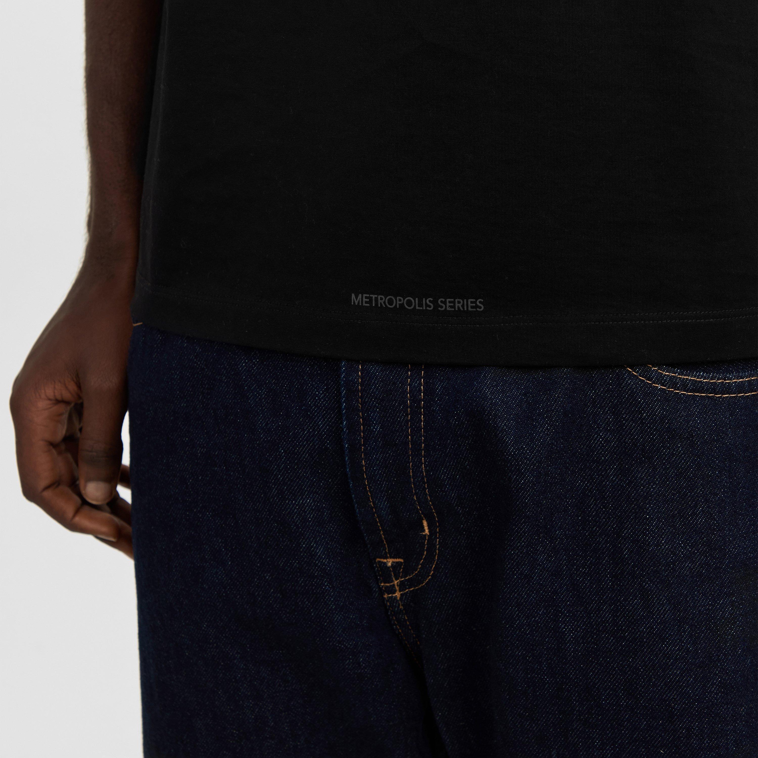 Black 999 - CP Company Metropolis - CPCM Front Logo Tee Sn61 - 5