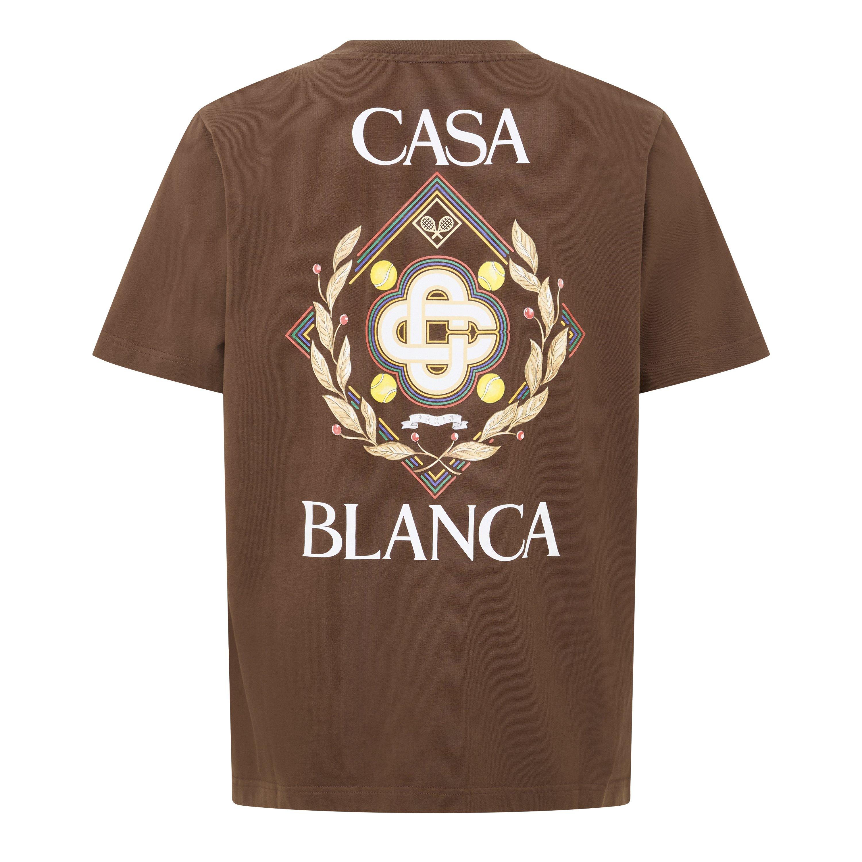 Brown - Casablanca - Men's Champion Cotton Short-Sleeve Crew-Neck T-Shirt - 2