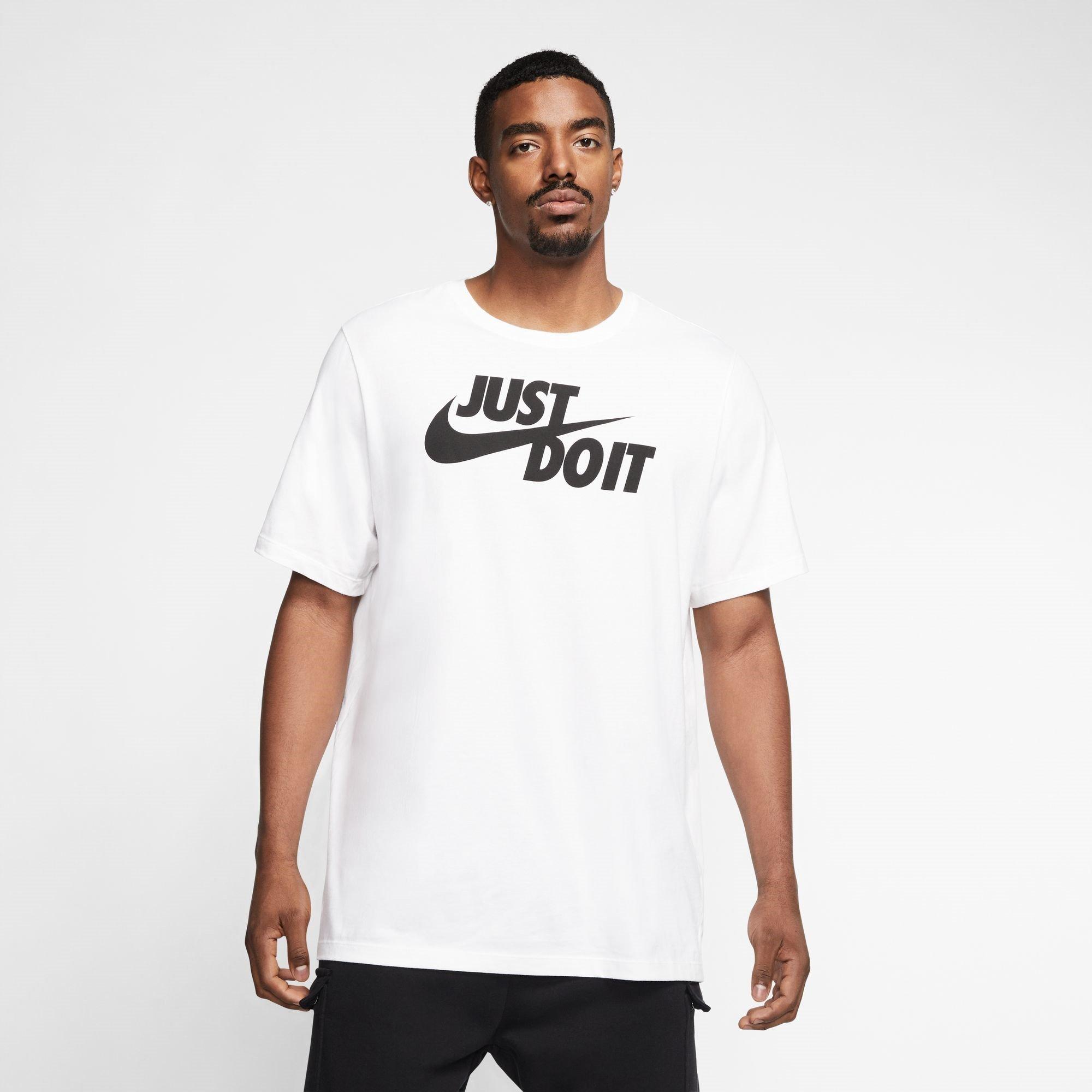 Weiß/Schwarz - Nike - Just Do It Swoosh T-Shirt Mens - 11
