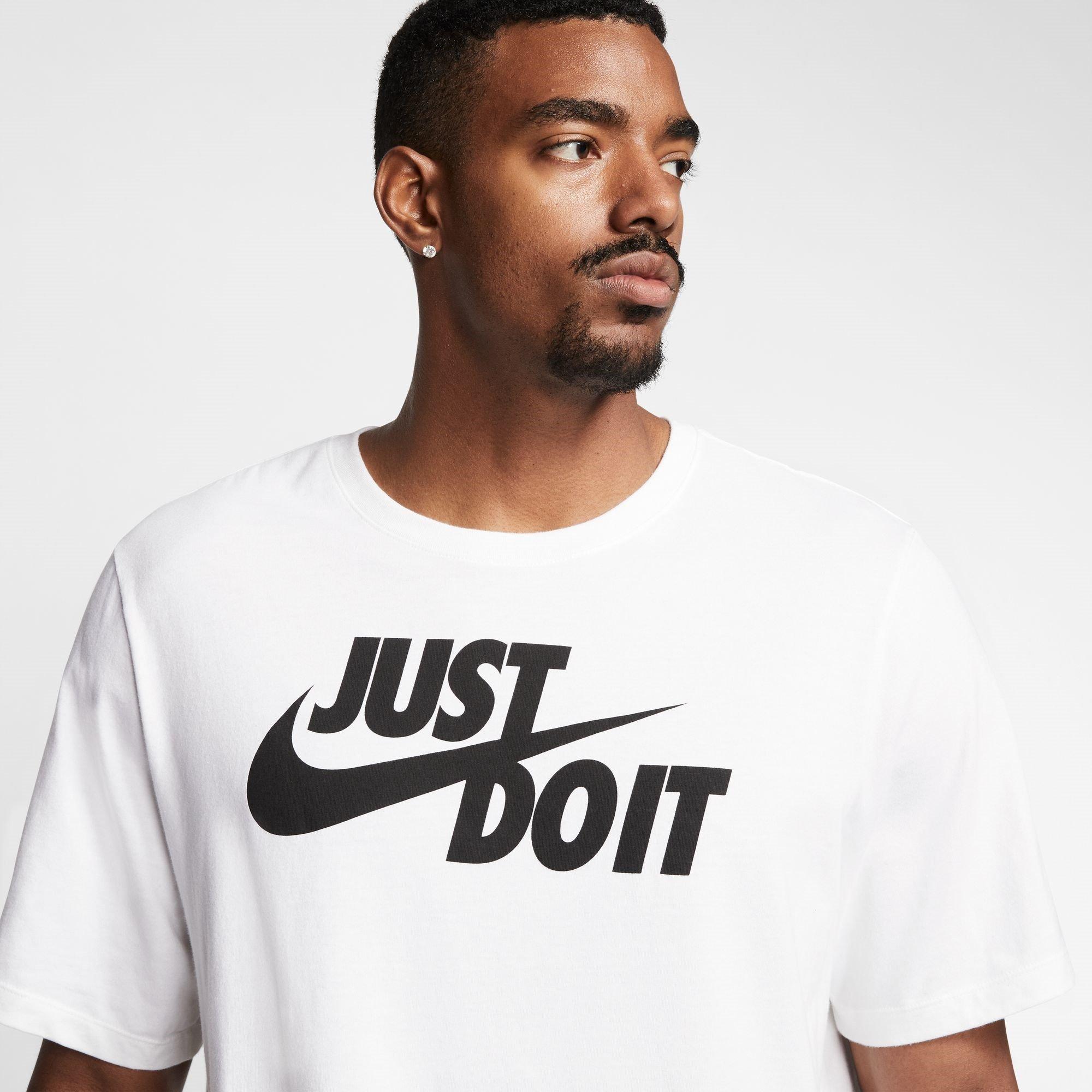 Weiß/Schwarz - Nike - Just Do It Swoosh T-Shirt Mens - 13