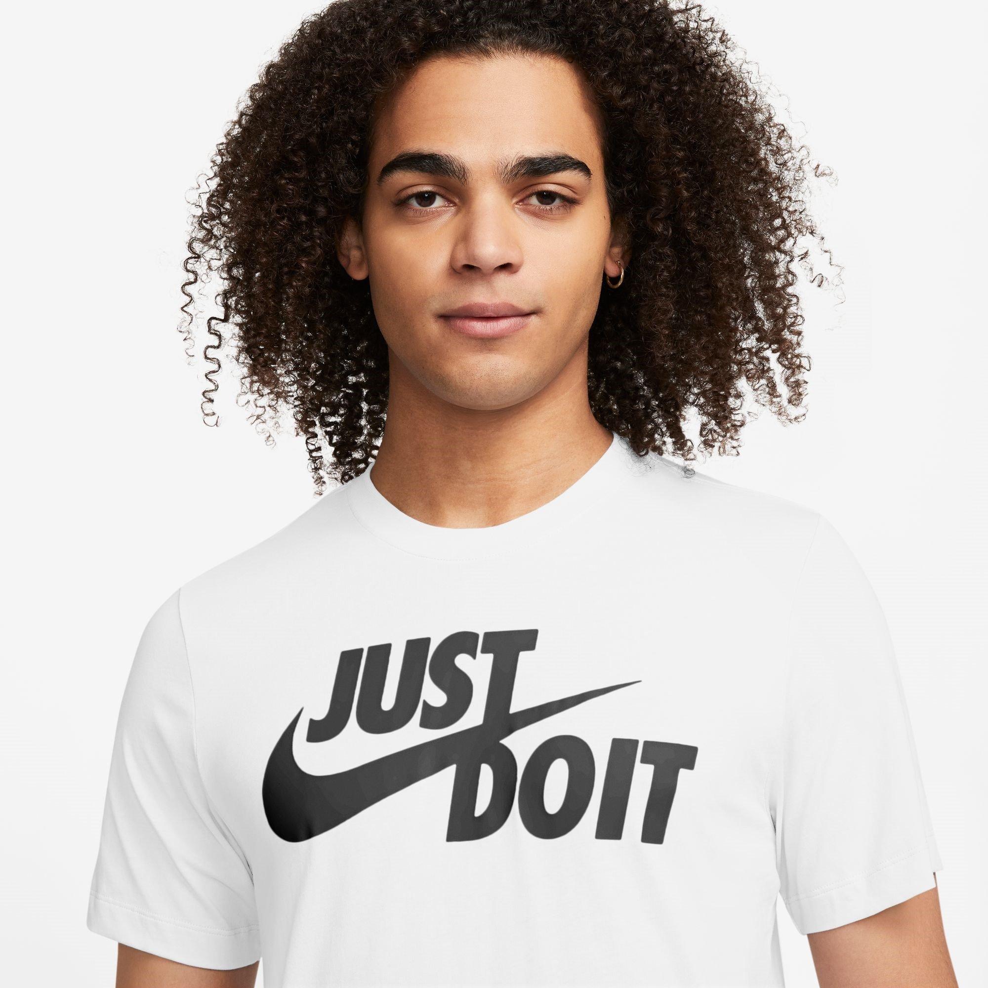 Weiß/Schwarz - Nike - Just Do It Swoosh T-Shirt Mens - 5