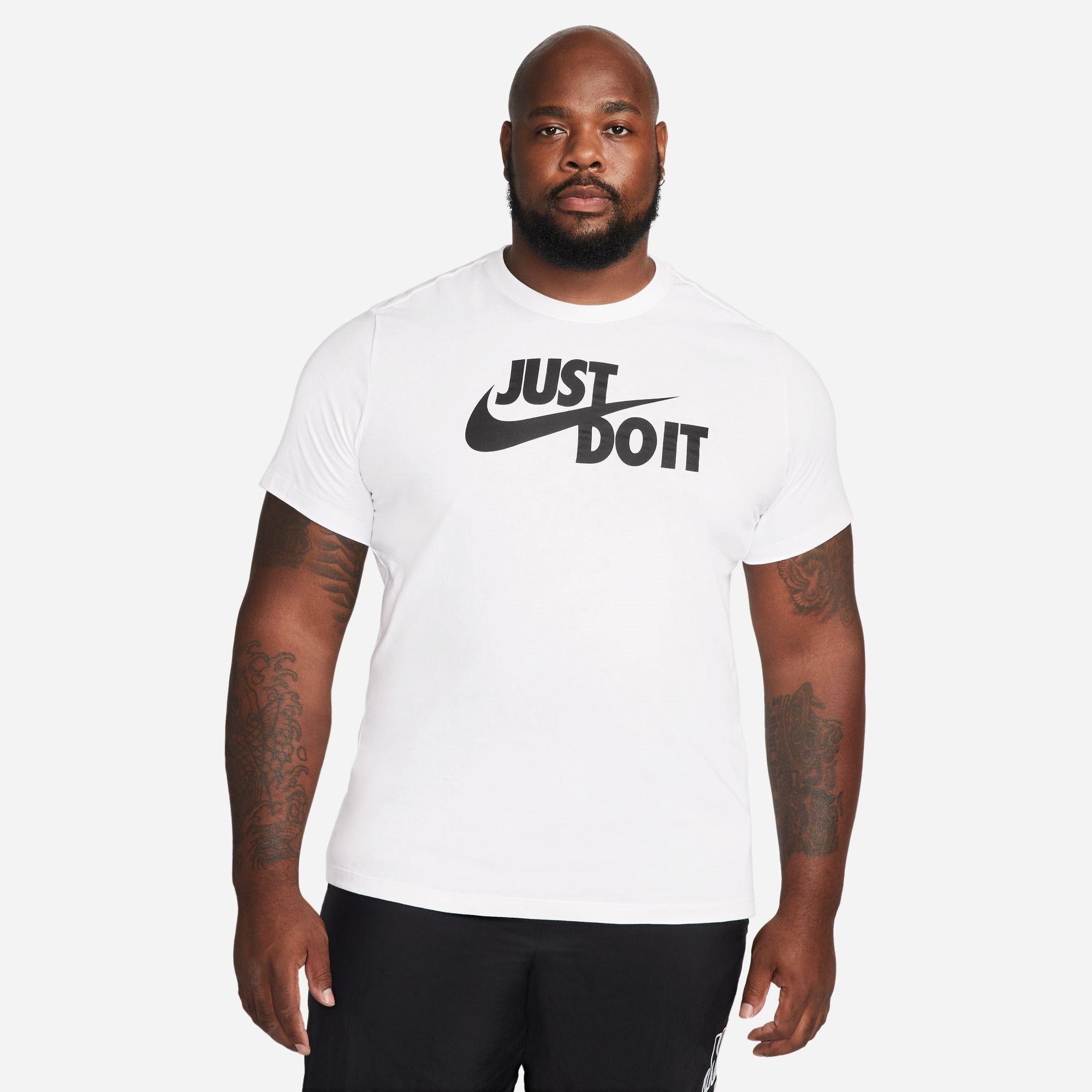 Weiß/Schwarz - Nike - Just Do It Swoosh T-Shirt Mens - 6