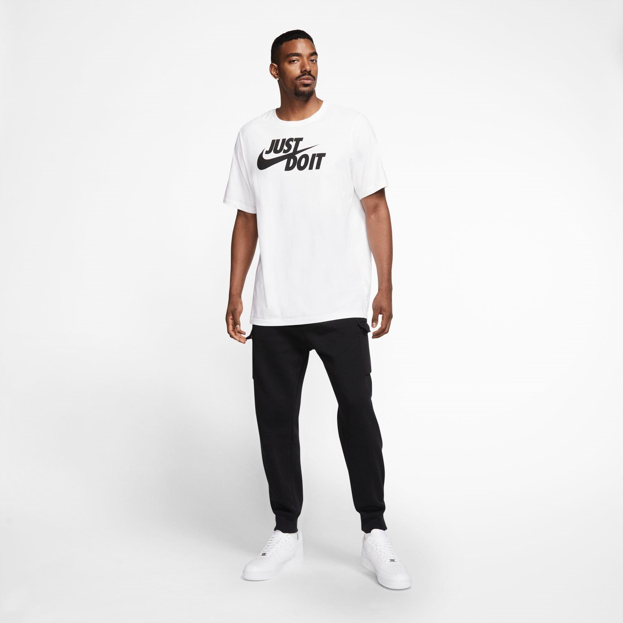 Weiß/Schwarz - Nike - Just Do It Swoosh T-Shirt Mens - 7