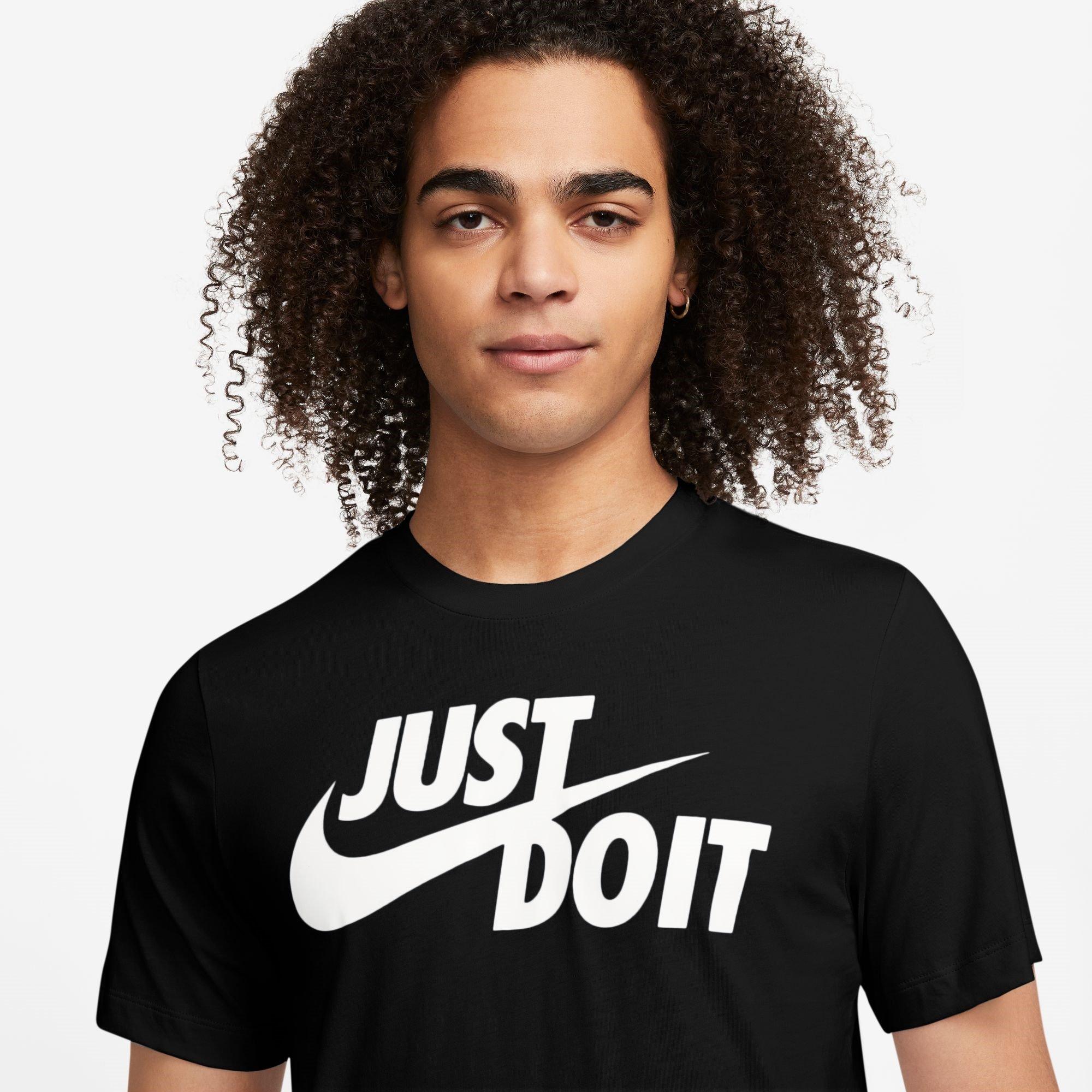Nero/Bianco - Nike - Just Do It Swoosh T-Shirt Mens - 5