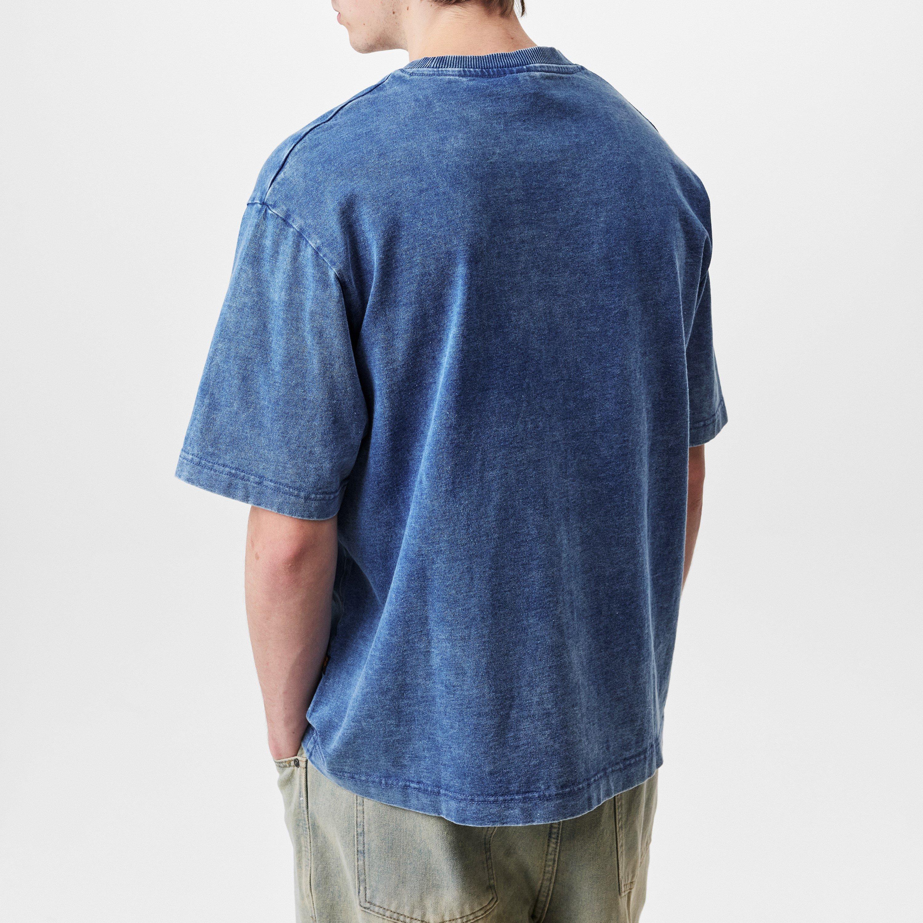 Izblijedjelo plavo - G Star - Indigo Boxy T-Shirt - 4