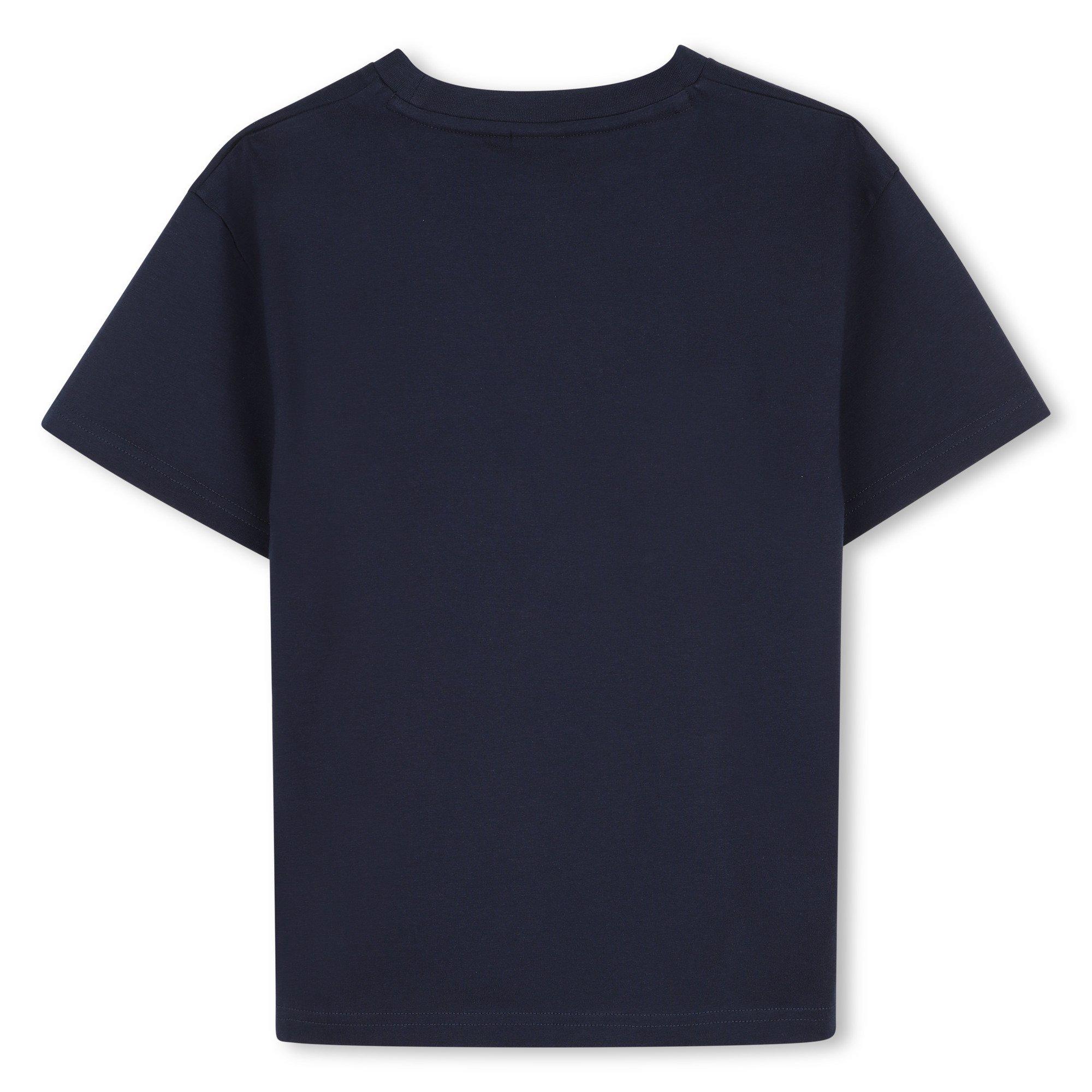 Navy - Boss - Kids' Small Logo Cotton Short-Sleeve Crew-Neck T-Shirt - 2