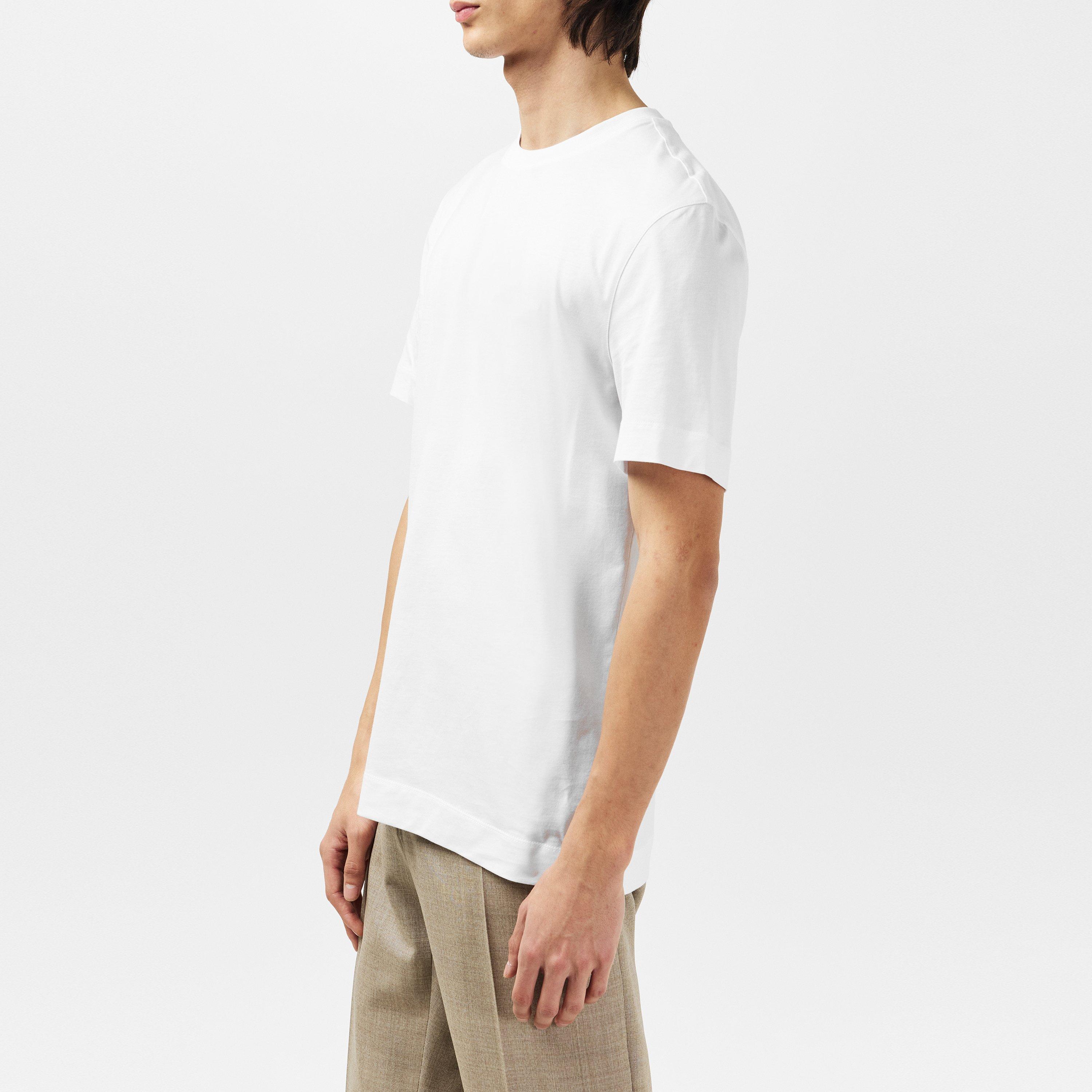 White N00 - Zegna - Men's Pure Cotton Regular Fit T-Shirt - 2