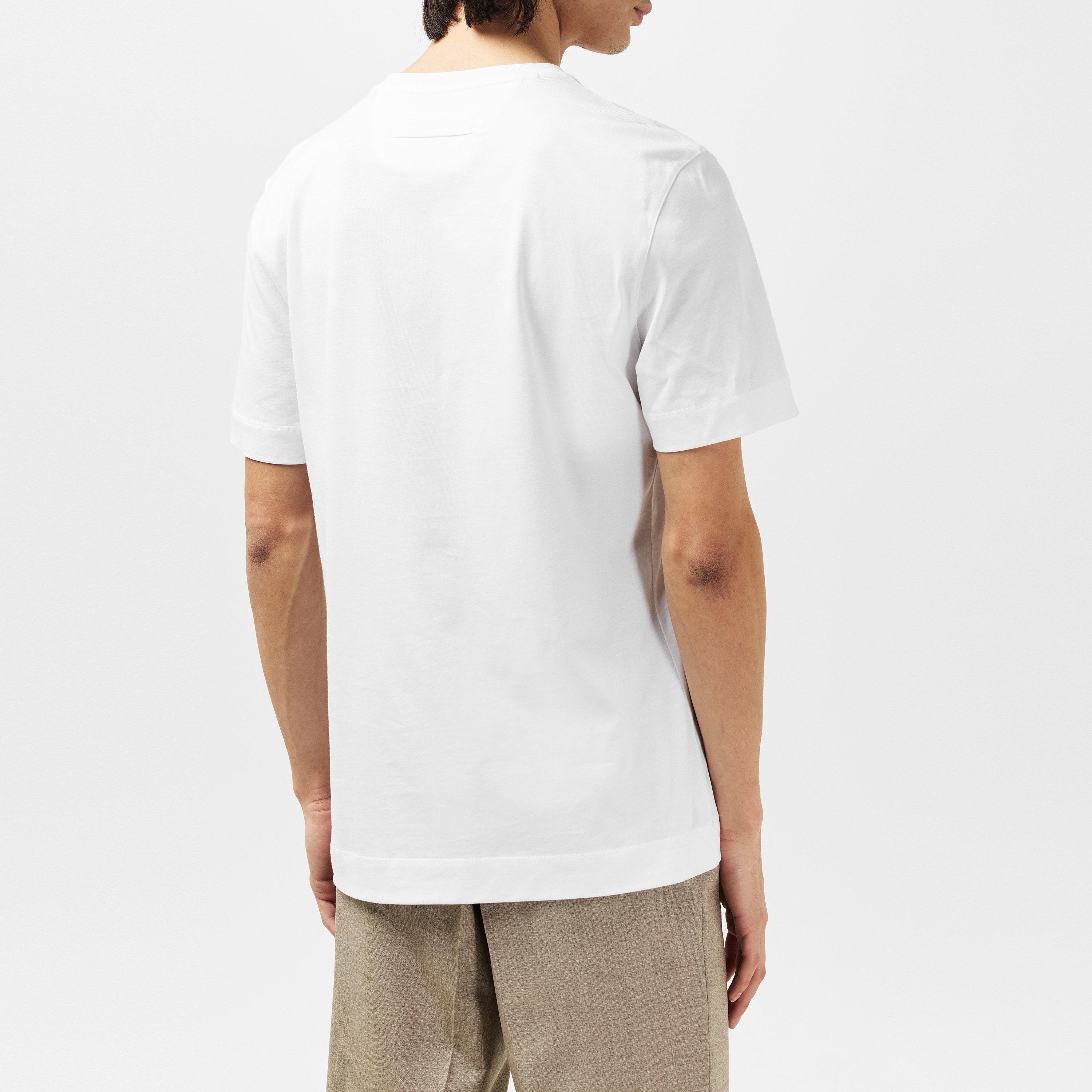 White N00 - Zegna - Men's Pure Cotton Regular Fit T-Shirt - 3