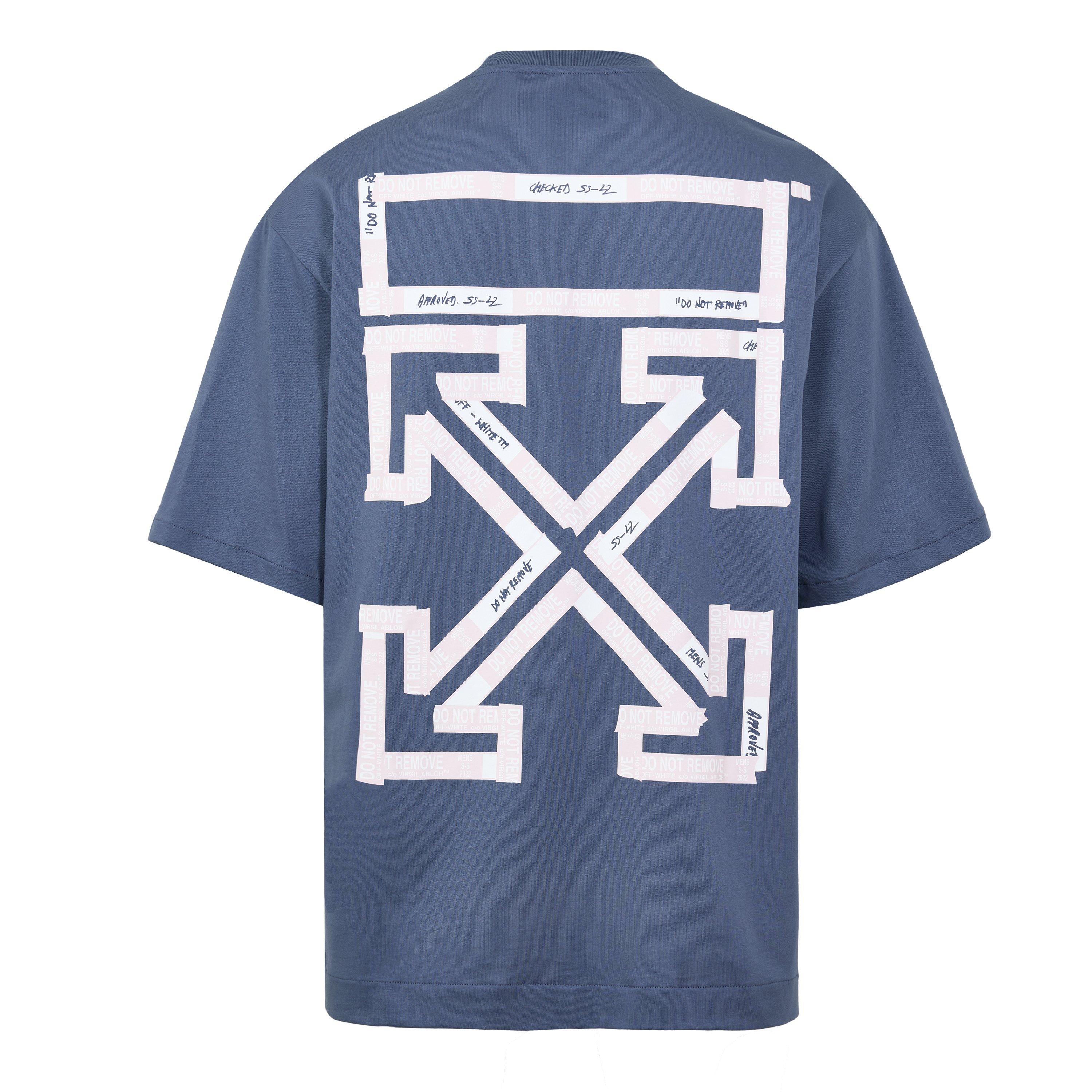 Blue Indigo - Off White - Off-White Tape Arrow Skate T-Shirt - 2