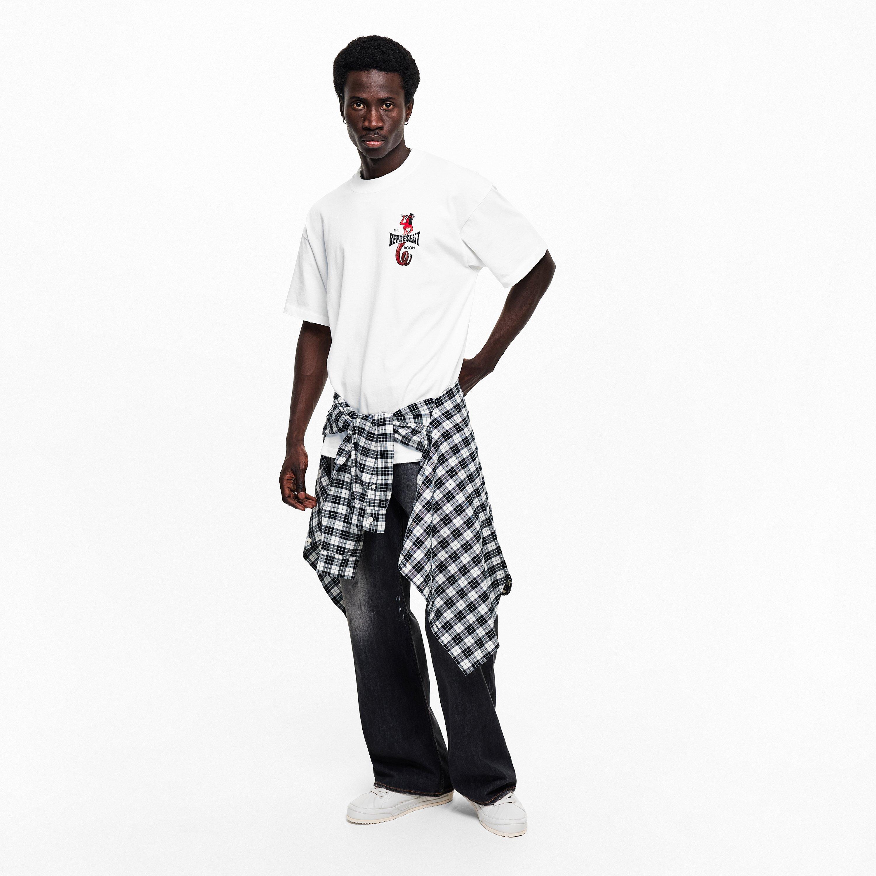 Flat White - Represent - Men's Oversized T-Shirt - 5