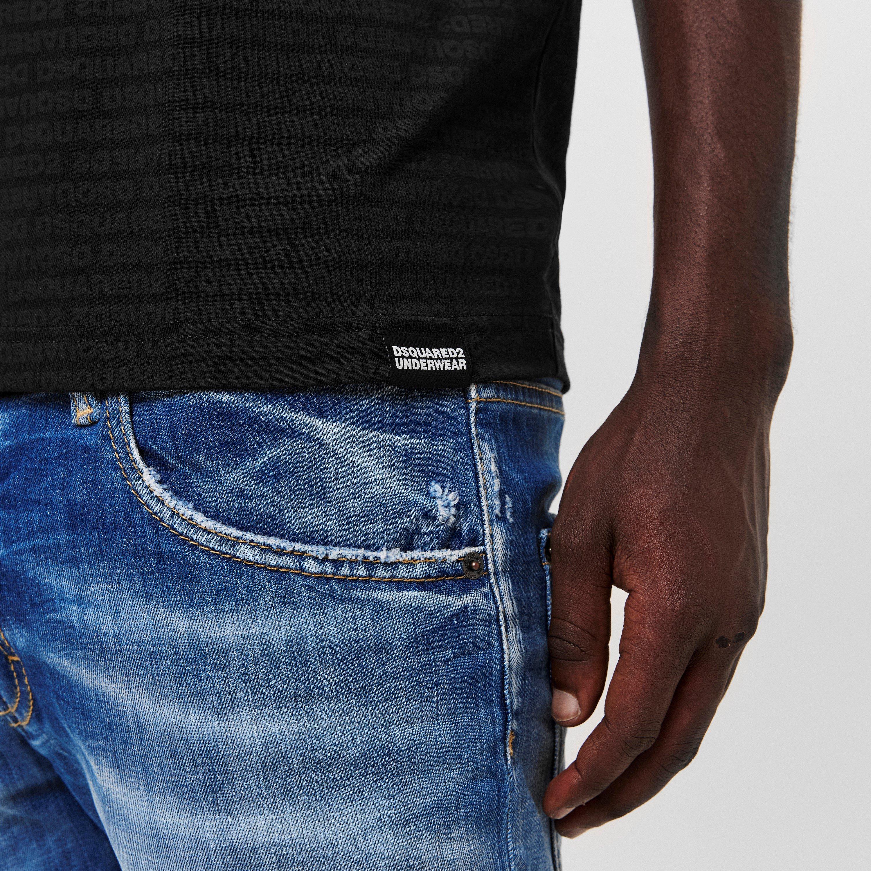 Black - DSquared2 - Men's DSQ Heritage Slim Fit T-Shirt - 5