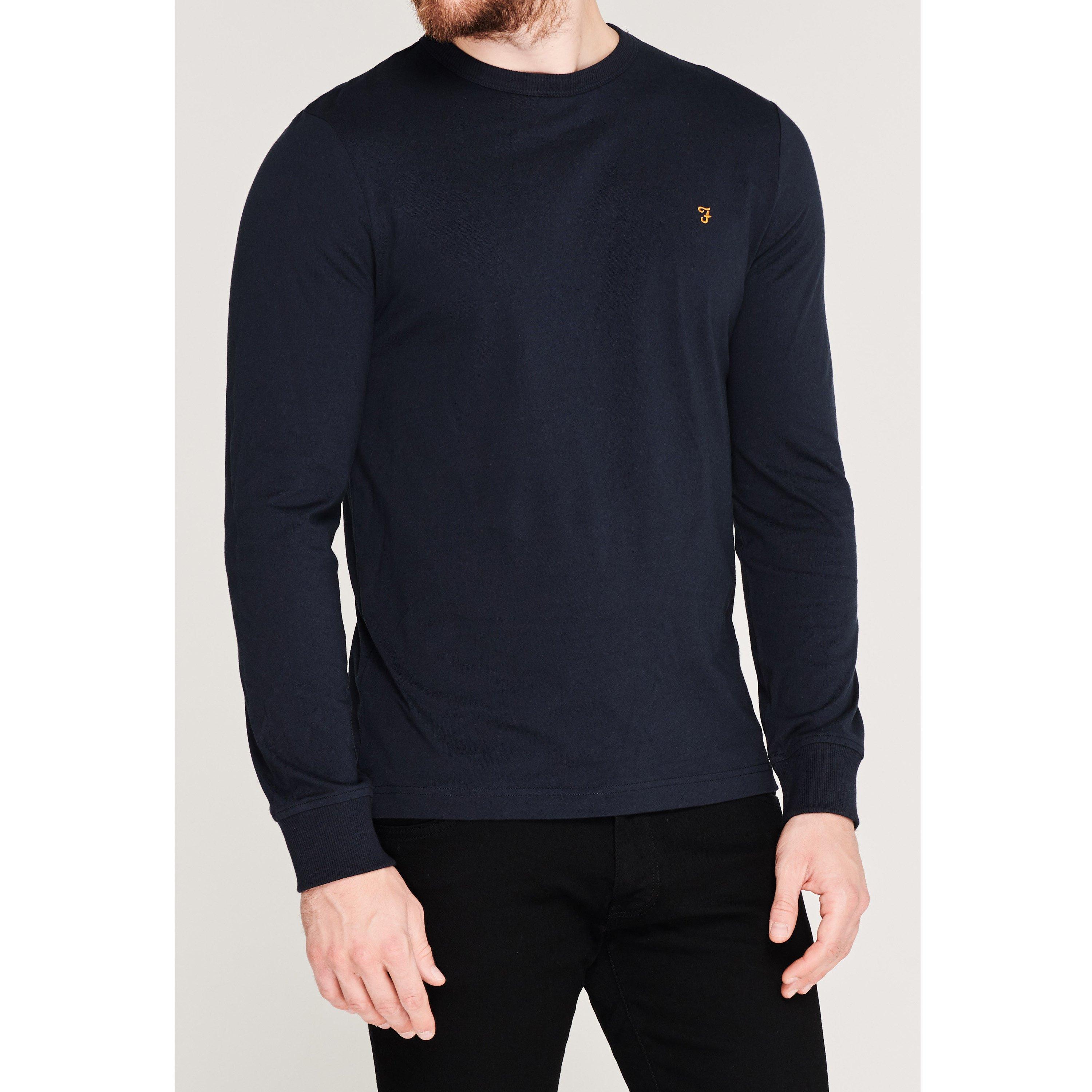 True Navy 412 - Farah - Long Sleeve Dennis T Shirt - 2
