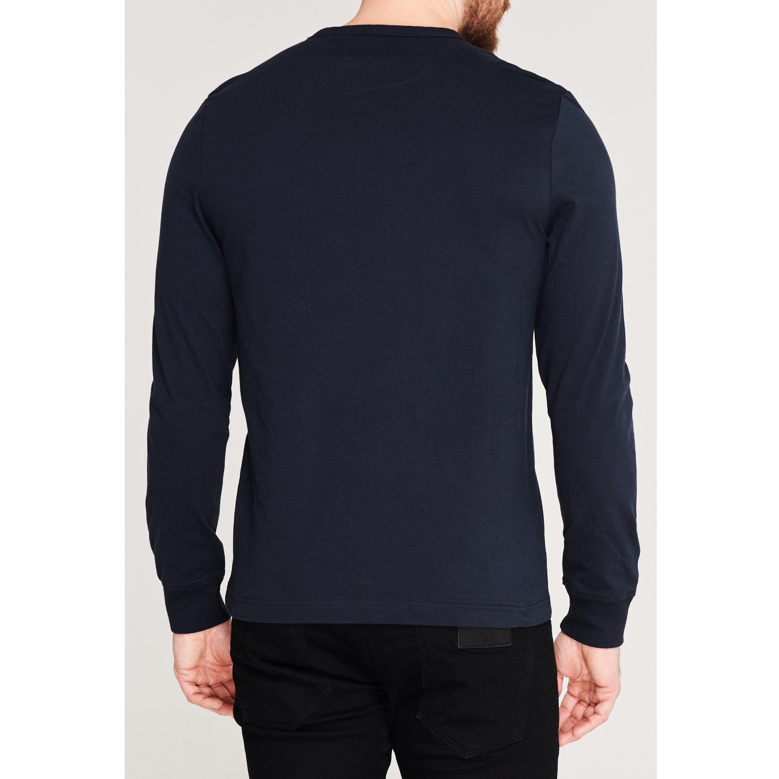 True Navy 412 - Farah - Long Sleeve Dennis T Shirt - 3