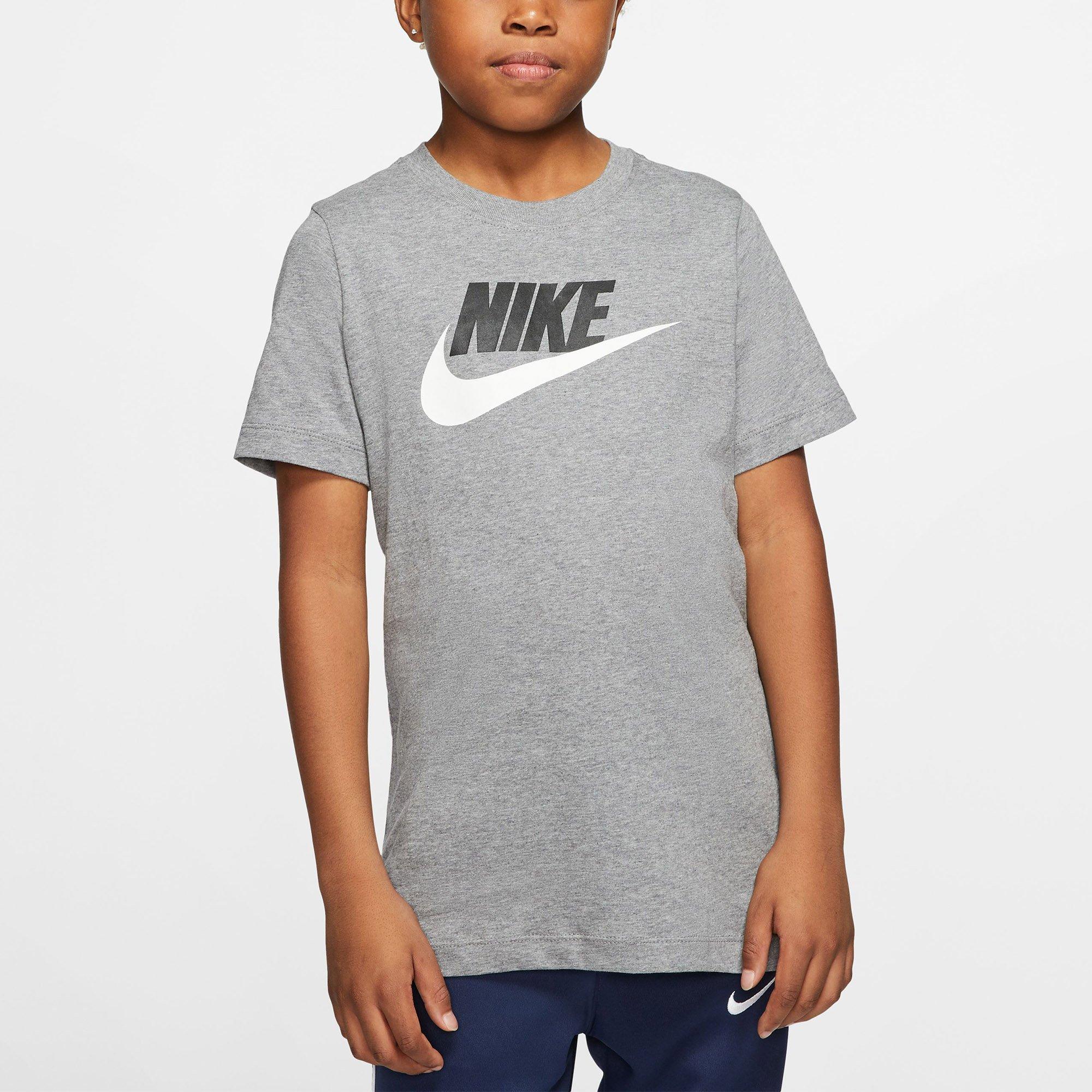 Carbon/Blk-Wht - Nike - Nike Sportswear Juniors T Shirt - 2