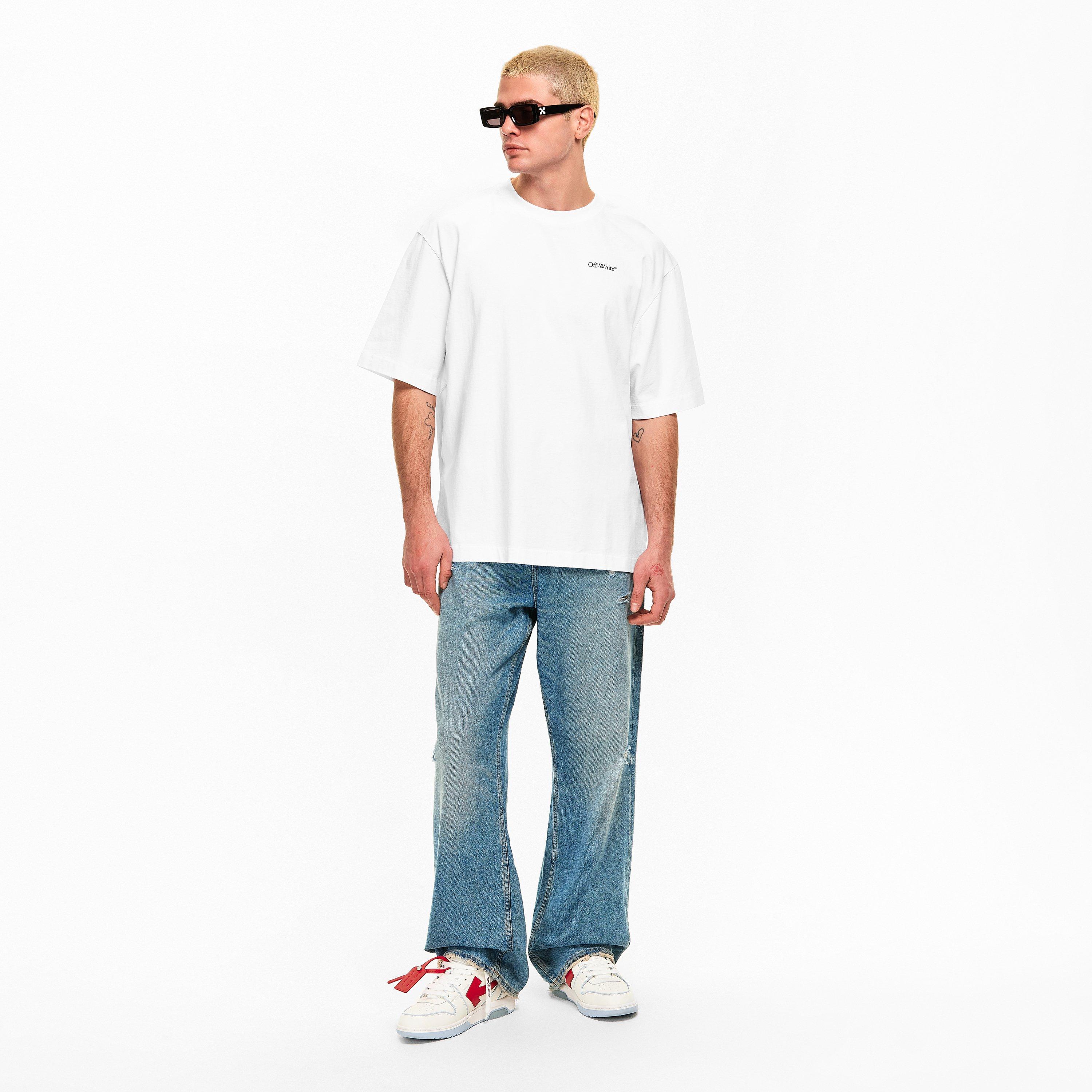 White 1000 - Off White - Men's Half Arrow Oversized T-Shirt - 6