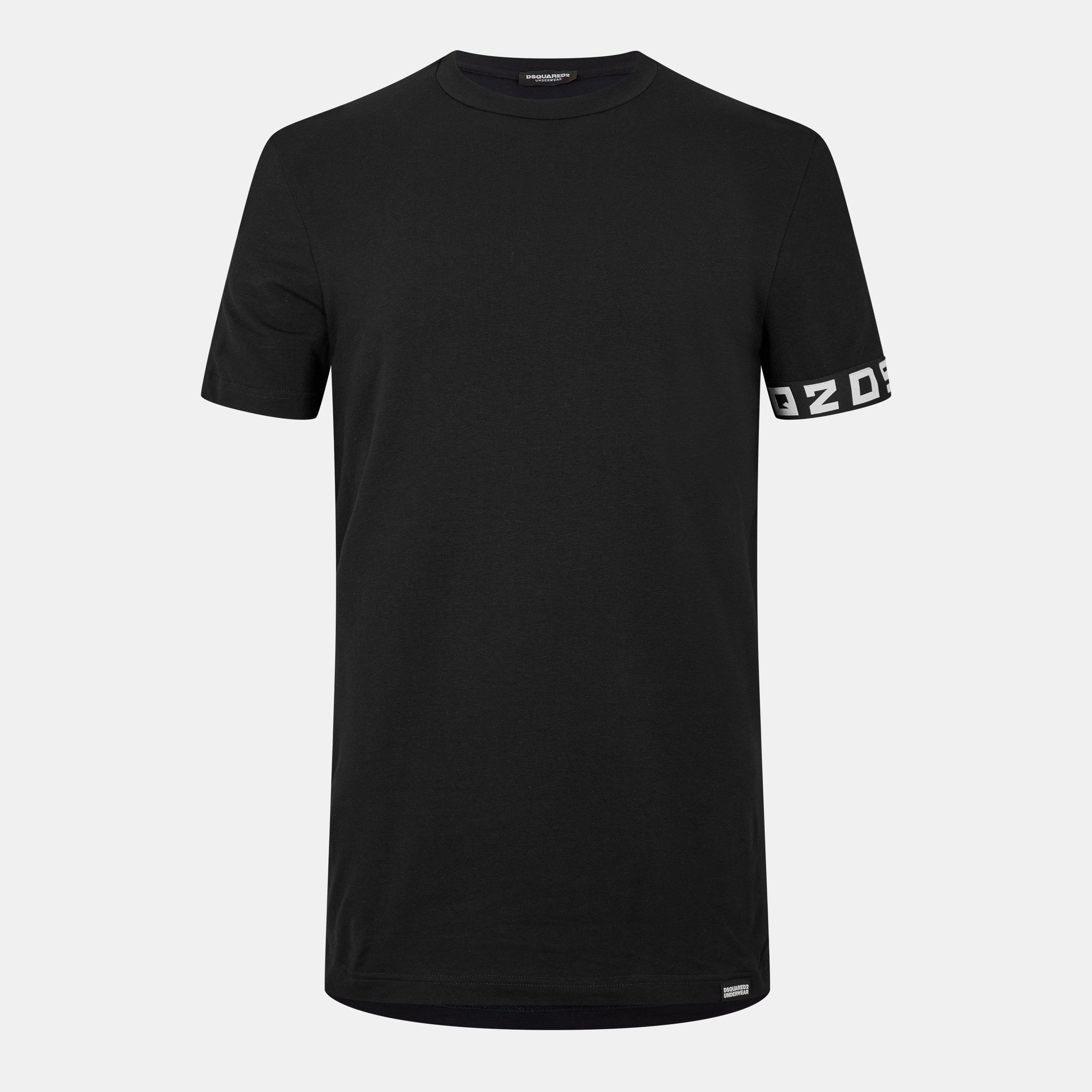 DSQUARED2 UNDERWEAR Tシャツ ブラック DSquared2 Underwear | Tape Logo T-Shirt | Cruise Fashion