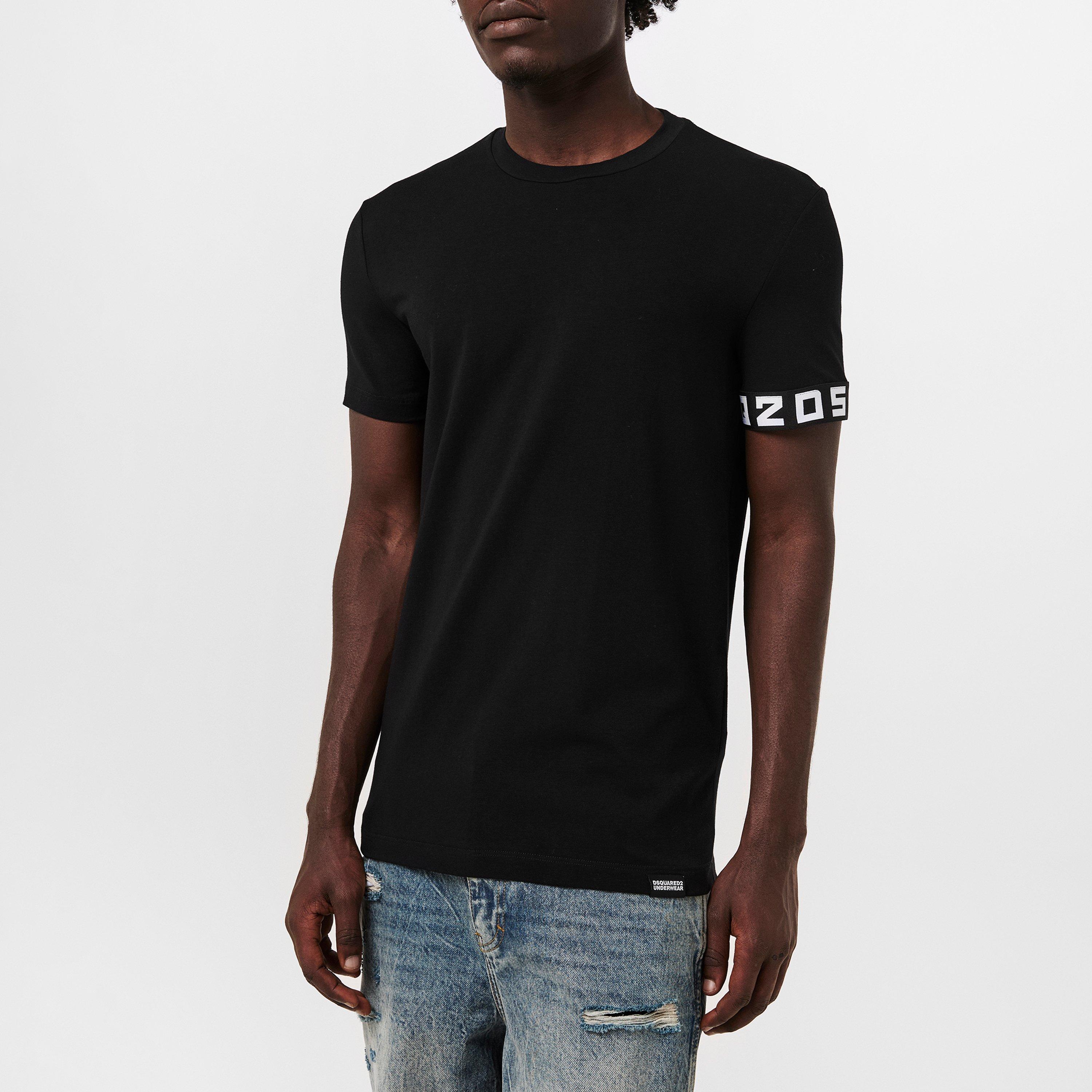 Black - DSquared2 - Tape Logo T-Shirt - 3