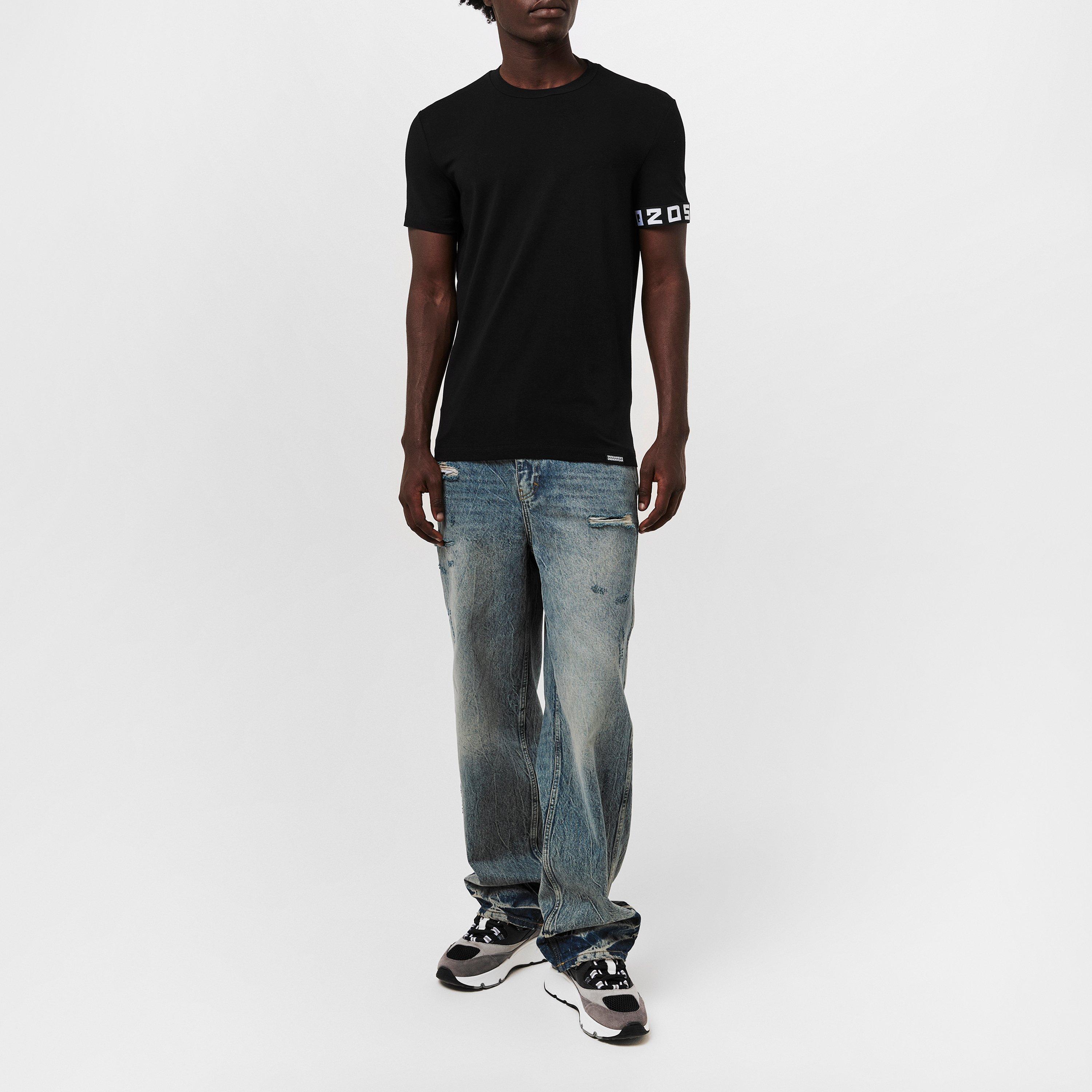 Black - DSquared2 - Tape Logo T-Shirt - 6