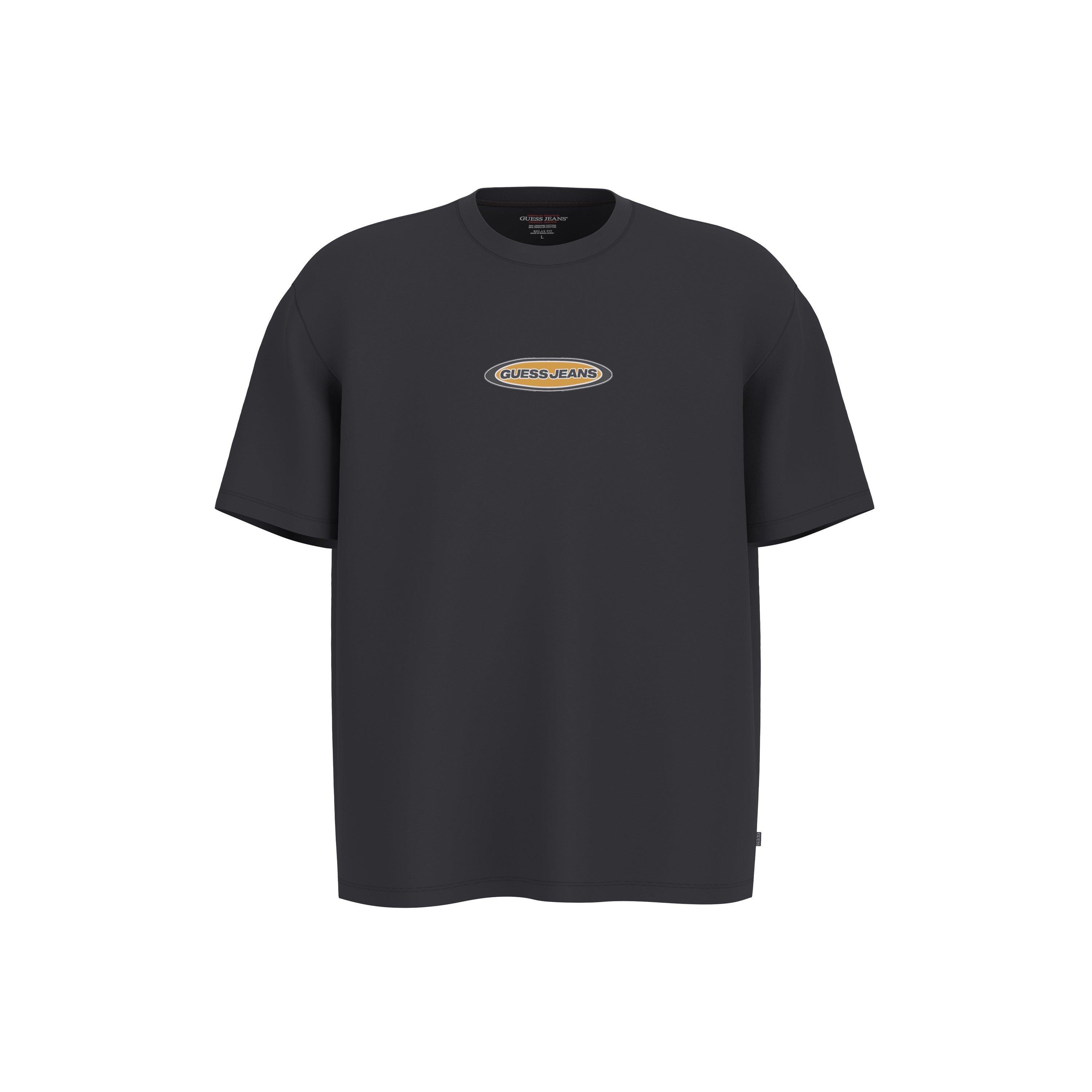 Guess Men's Mid Logo Tee Sn54 - Black Jblk - Medium