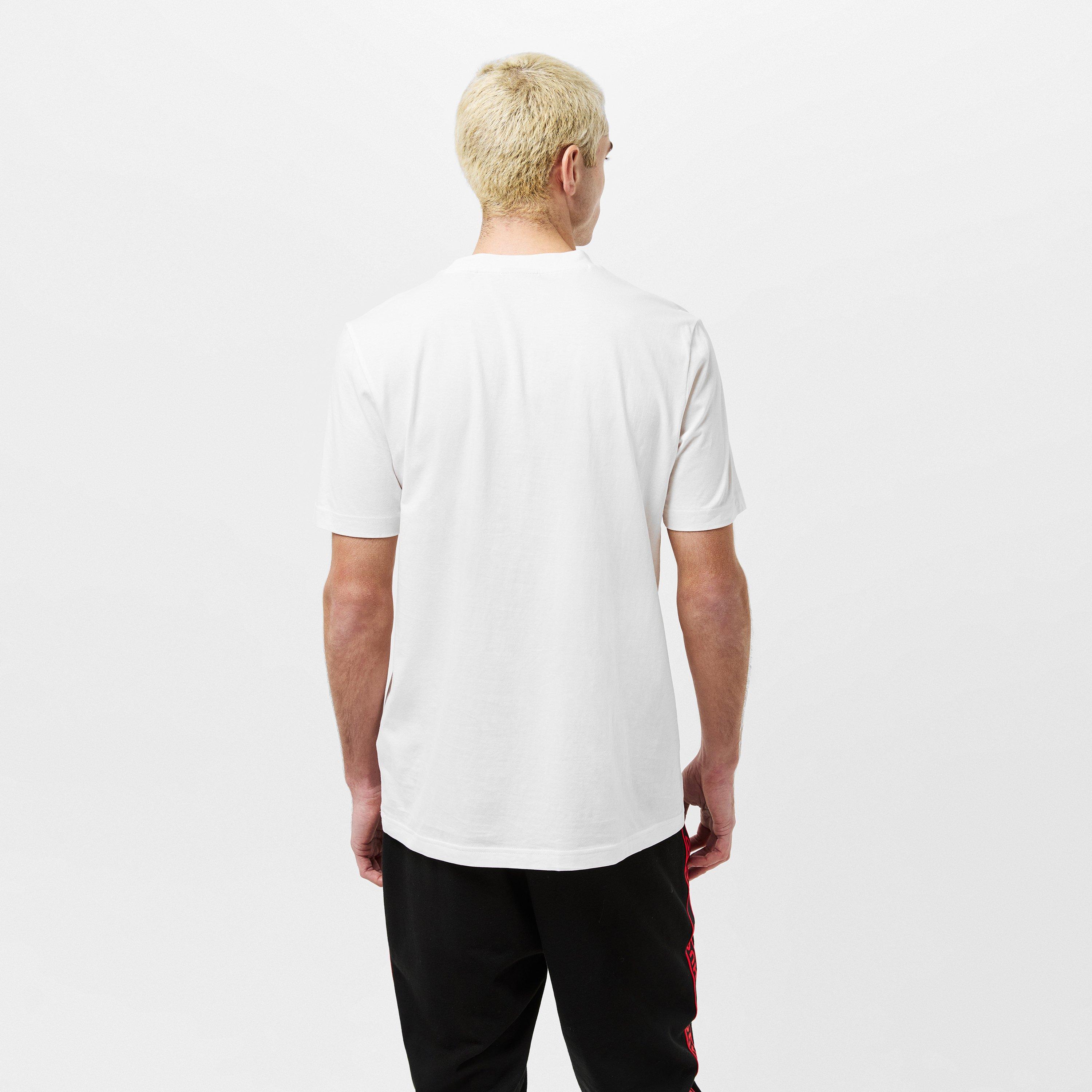 White 102 - Hugo - Mens HUGO Graphic Short Sleeve Top with Logo Detail - 4