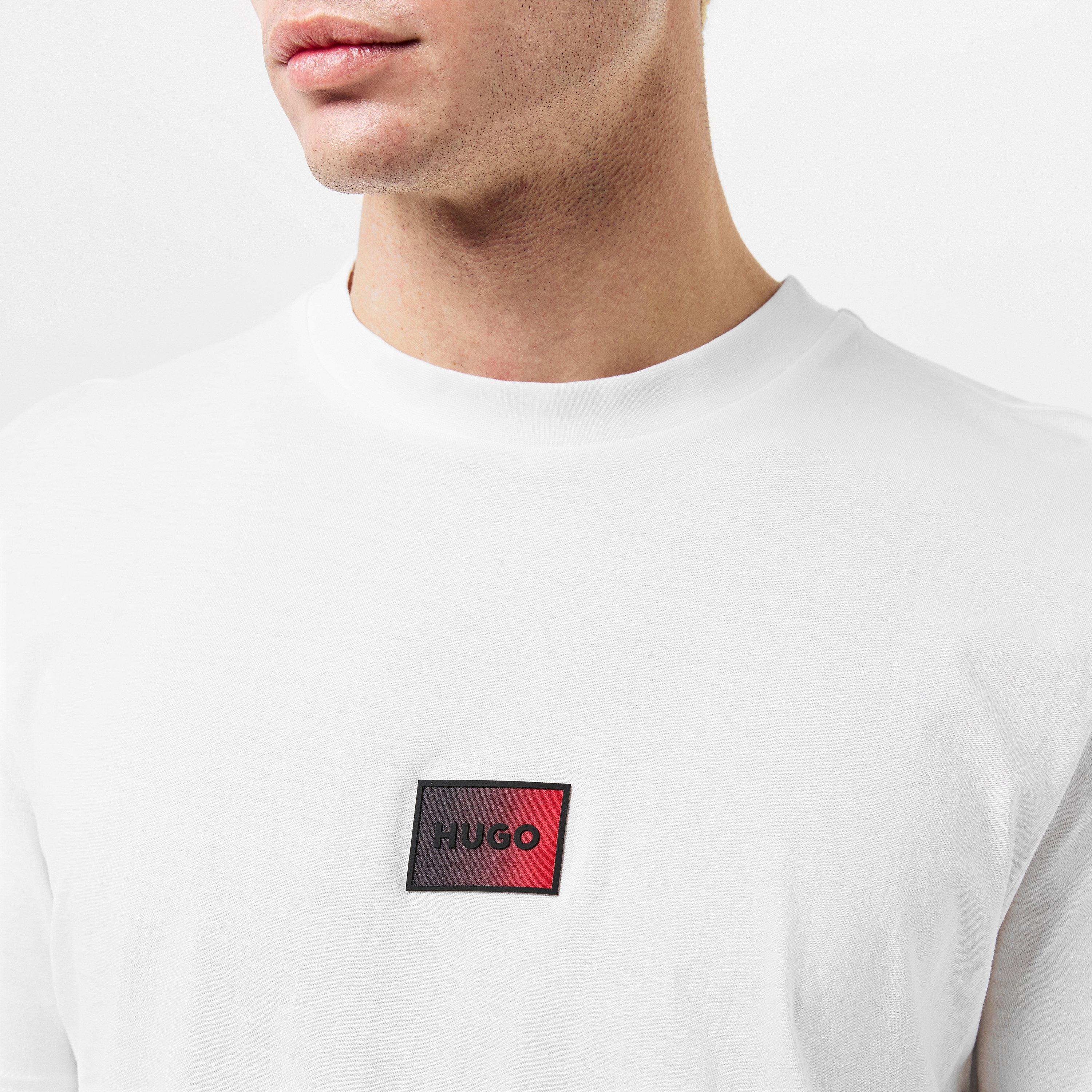 White 102 - Hugo - Mens HUGO Graphic Short Sleeve Top with Logo Detail - 5