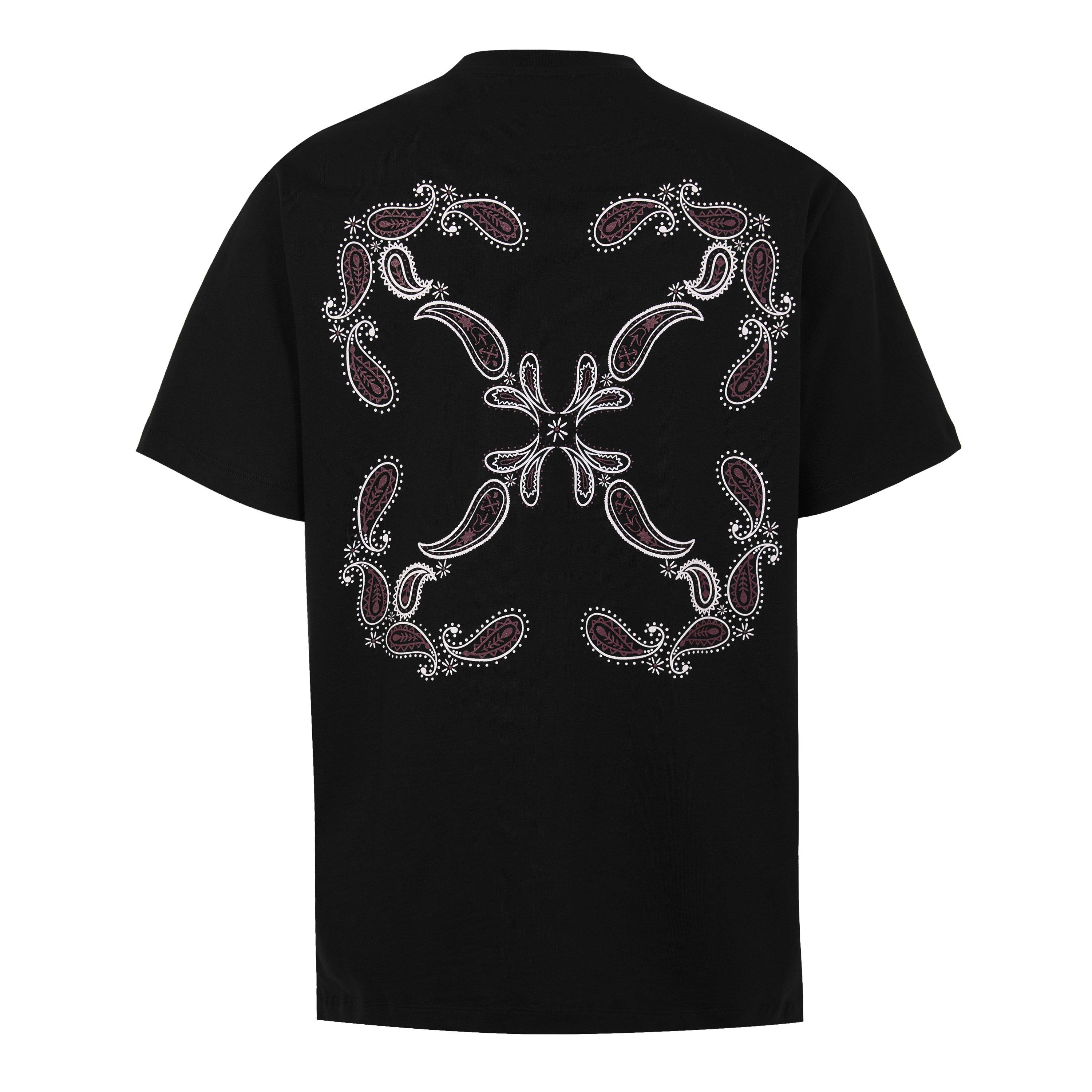Black - Off White - Men's Bandana Arrow Slim-Fit Cotton T-Shirt - 2