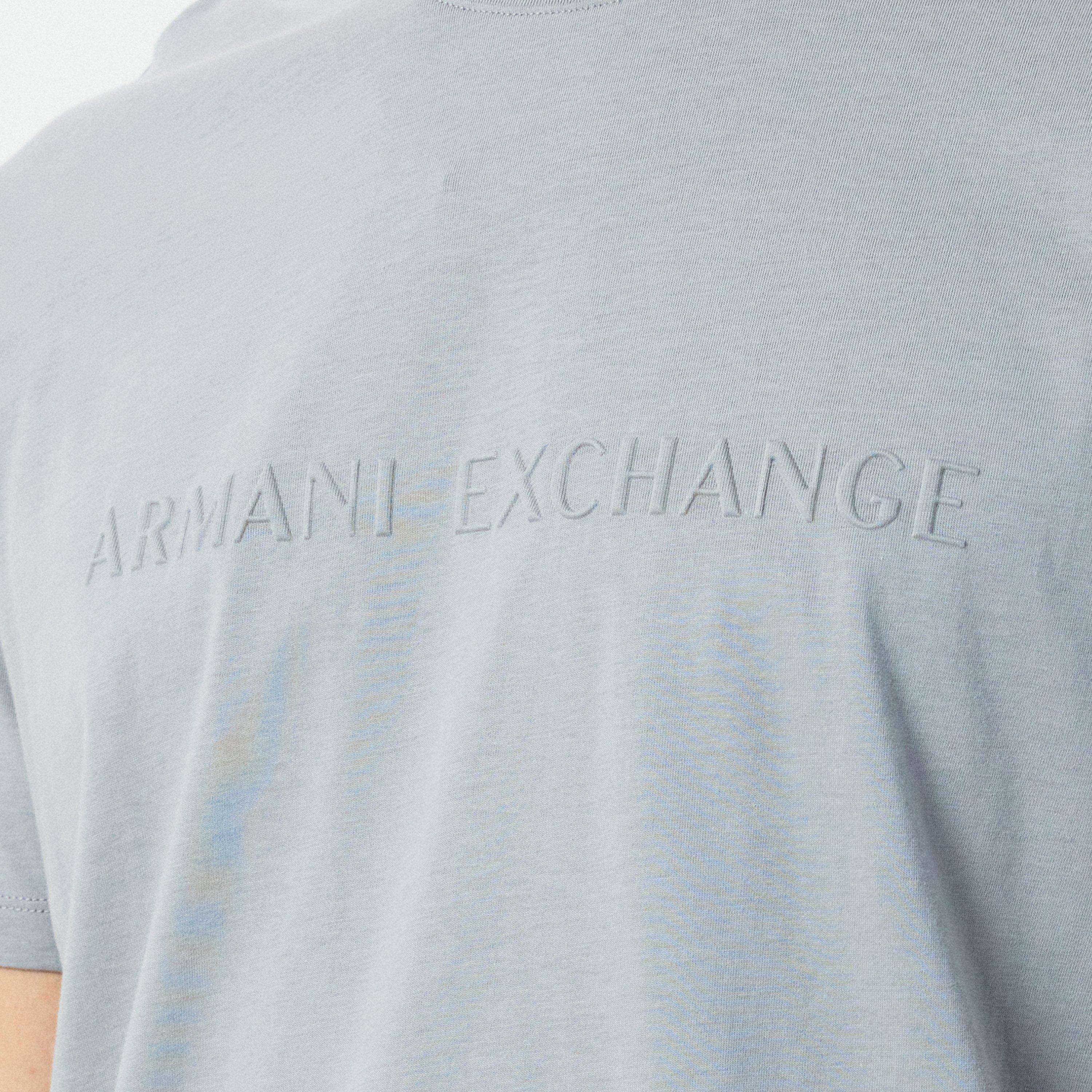 Neut Gray U8051 - Armani Exchange - Embossed Logo T-Shirt - 5