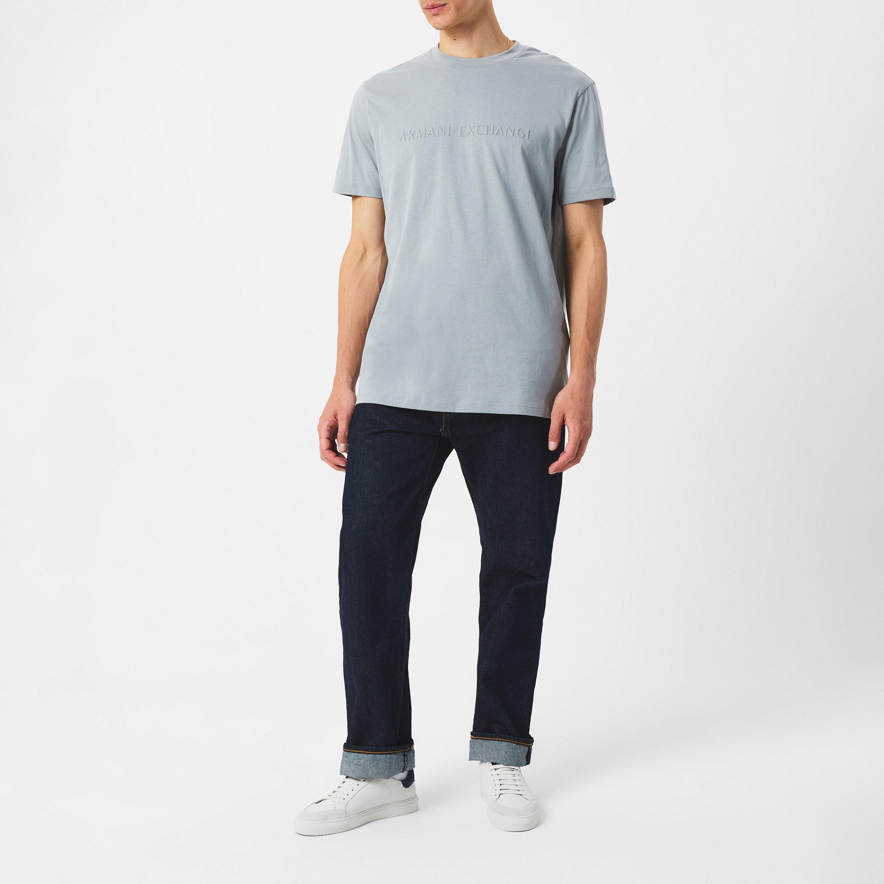 Neut Gray U8051 - Armani Exchange - Embossed Logo T-Shirt - 6